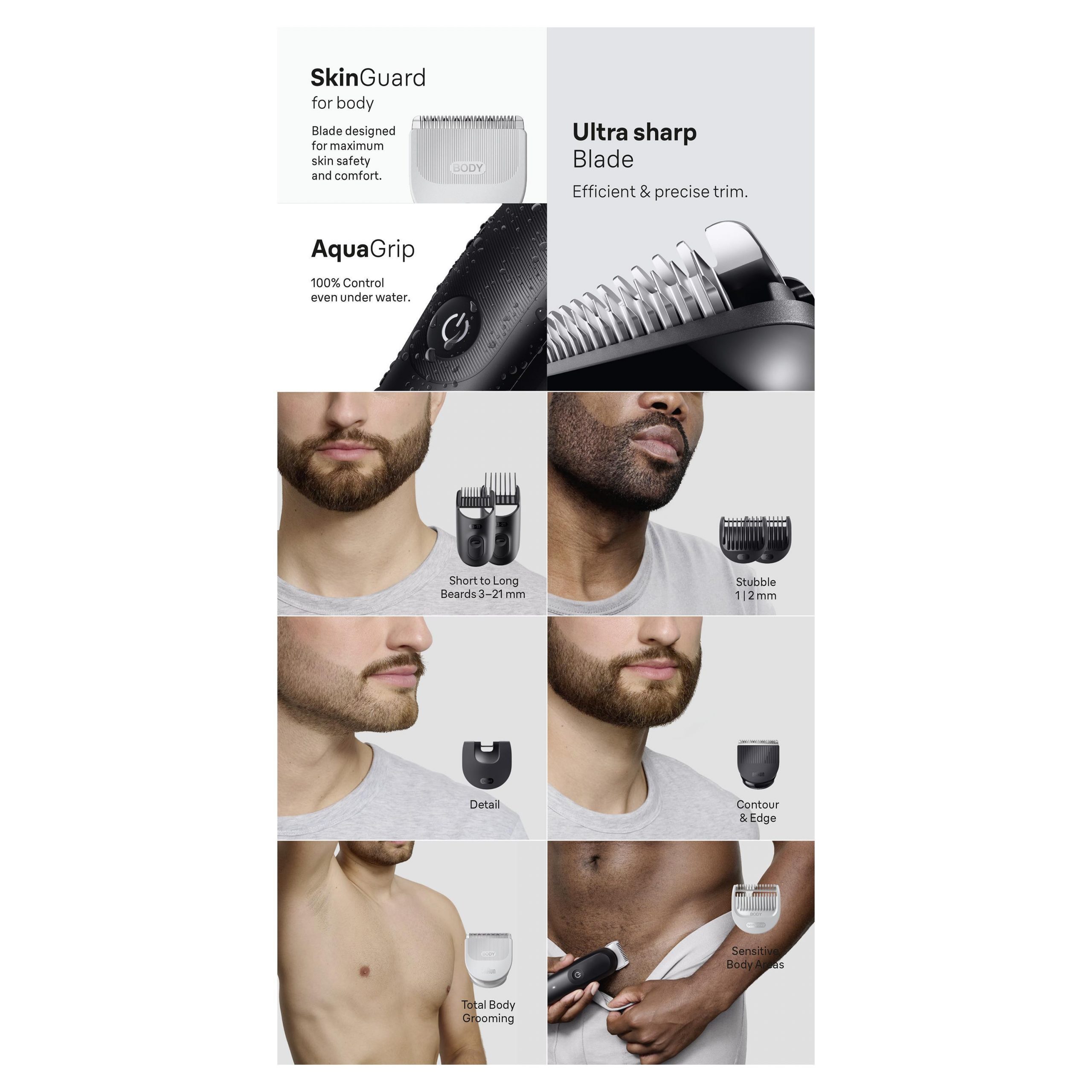 Braun AIO5 Regolabarba e Capelli 9in1 con Accessori - immagine 3
