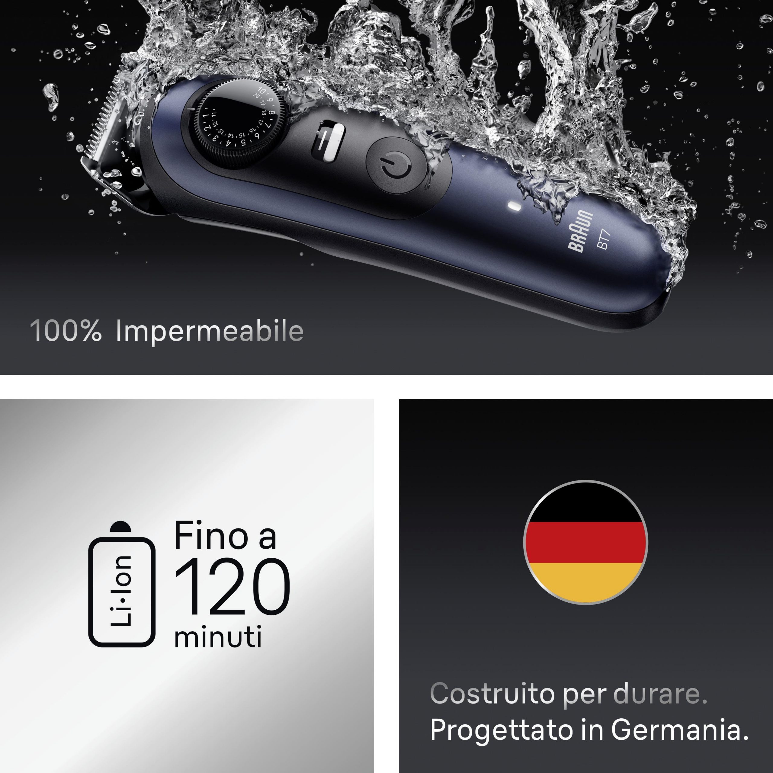 Braun BT7520 Regolabarba Ricaricabile con Accessori - immagine 3