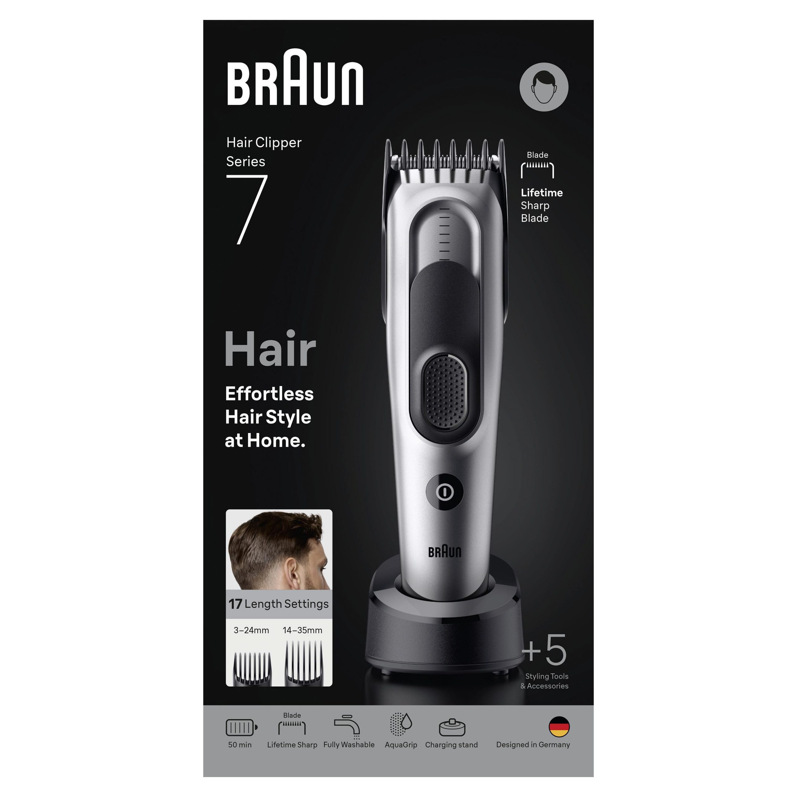 Braun HC7590 Regolacapelli Ricaricabile con Accessori - immagine 2