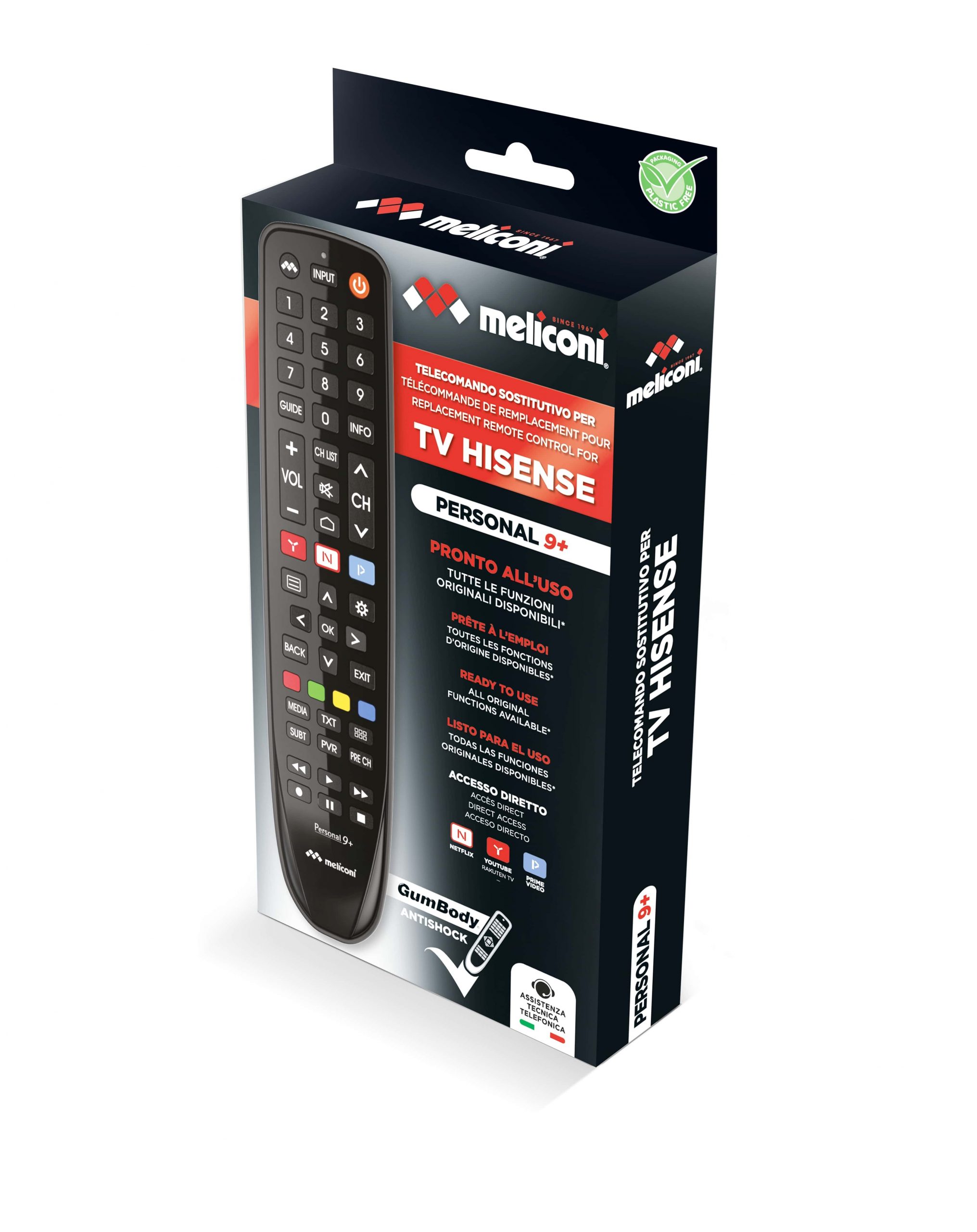 Meliconi Personal 9 Plus Telecomando per TV Hisense - immagine 2