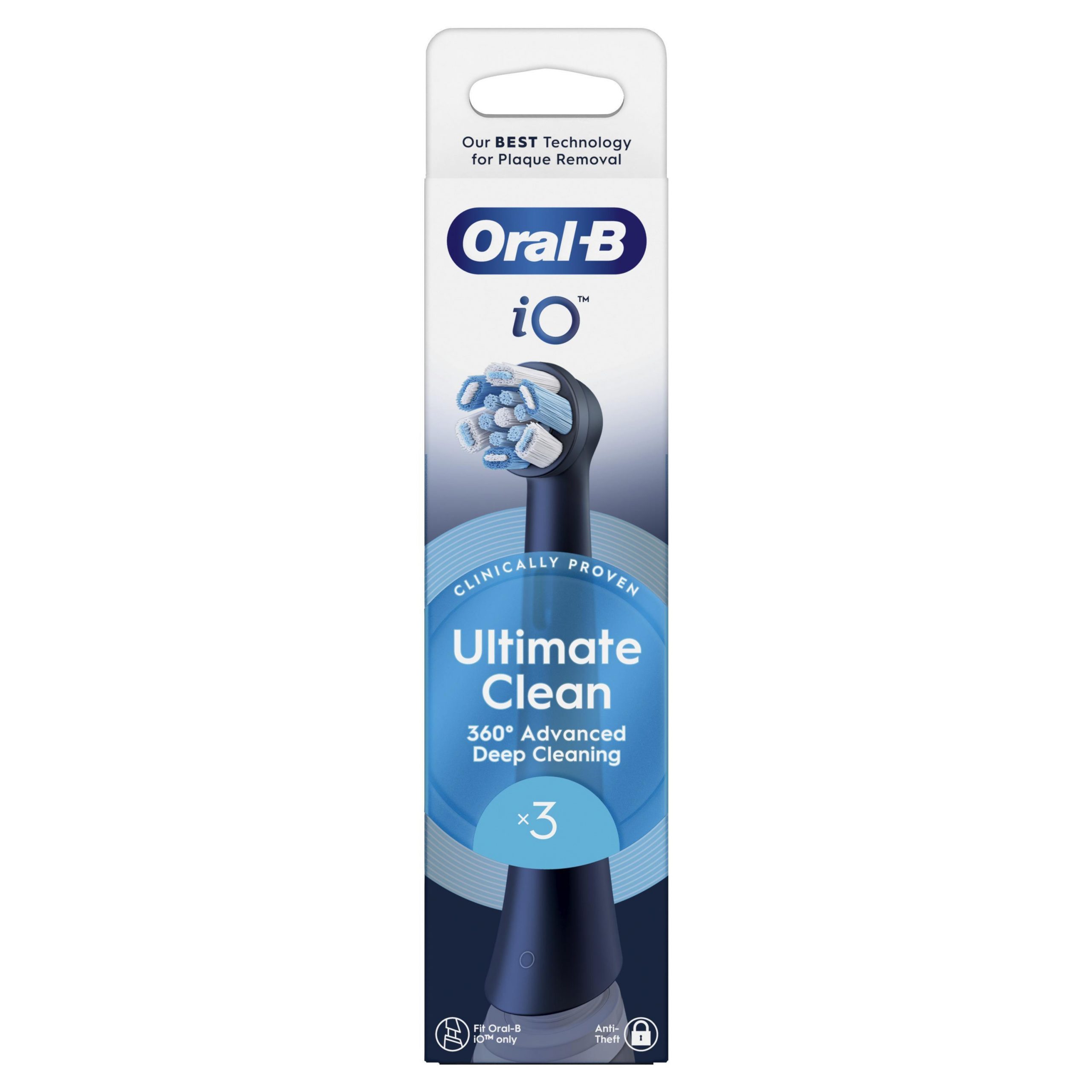 Oral-B Testina di Ricambio Ultimate Clean Confezione 3 Pezzi per Spazzolini iO - immagine 2