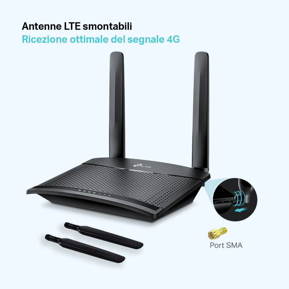 TP-Link TLMR100 Router 4G Wi-Fi 300Mbp - immagine 2