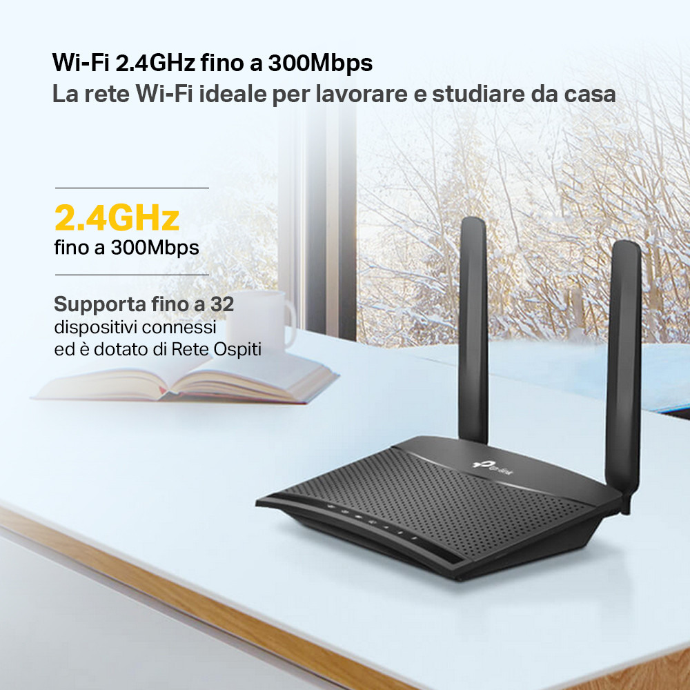 TP-Link TLMR100 Router 4G Wi-Fi 300Mbp - immagine 4