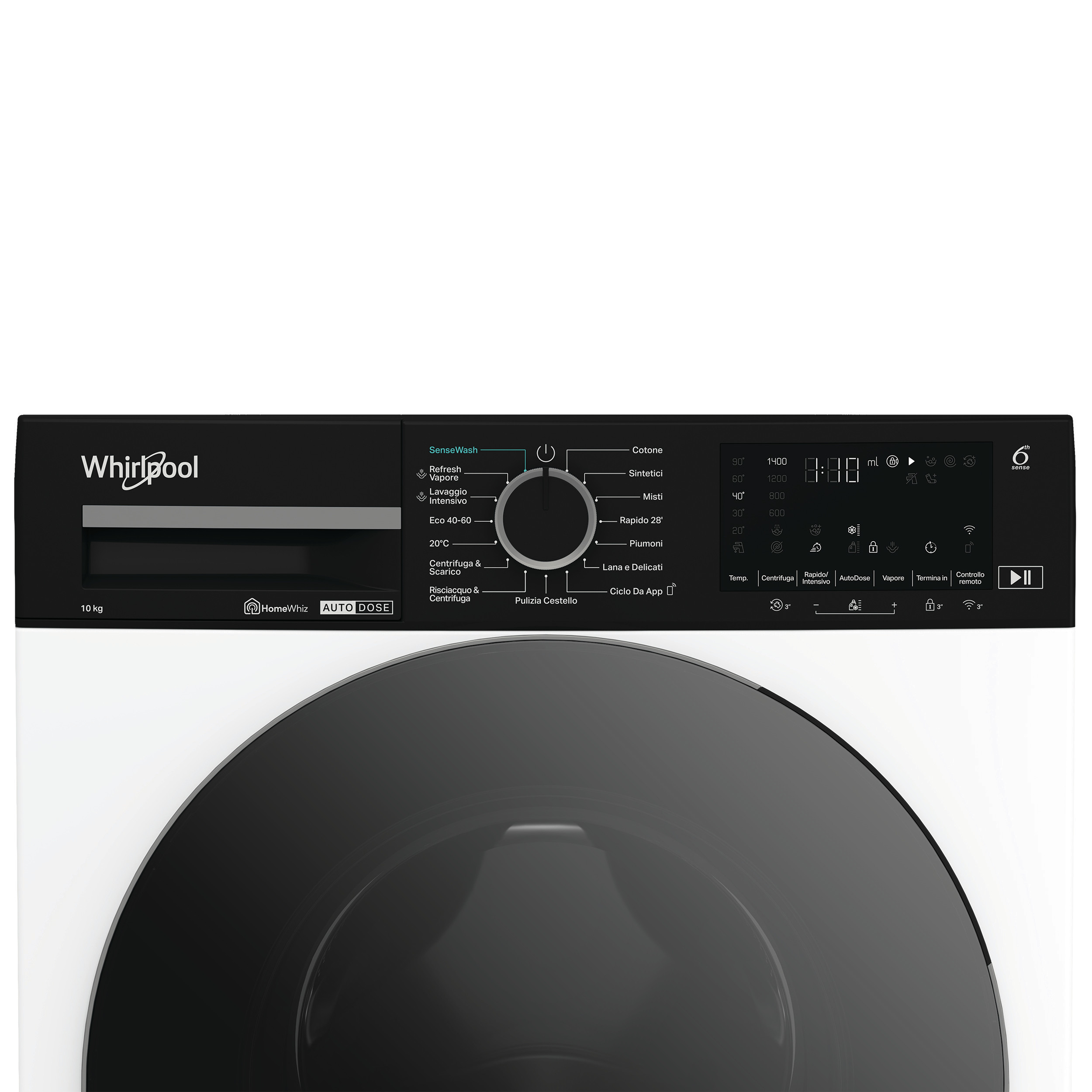 Whirlpool WPM07WADSIT Lavatrice Carica Frontale 10KG 1400Giri Wi-Fi con Autodose - immagine 3