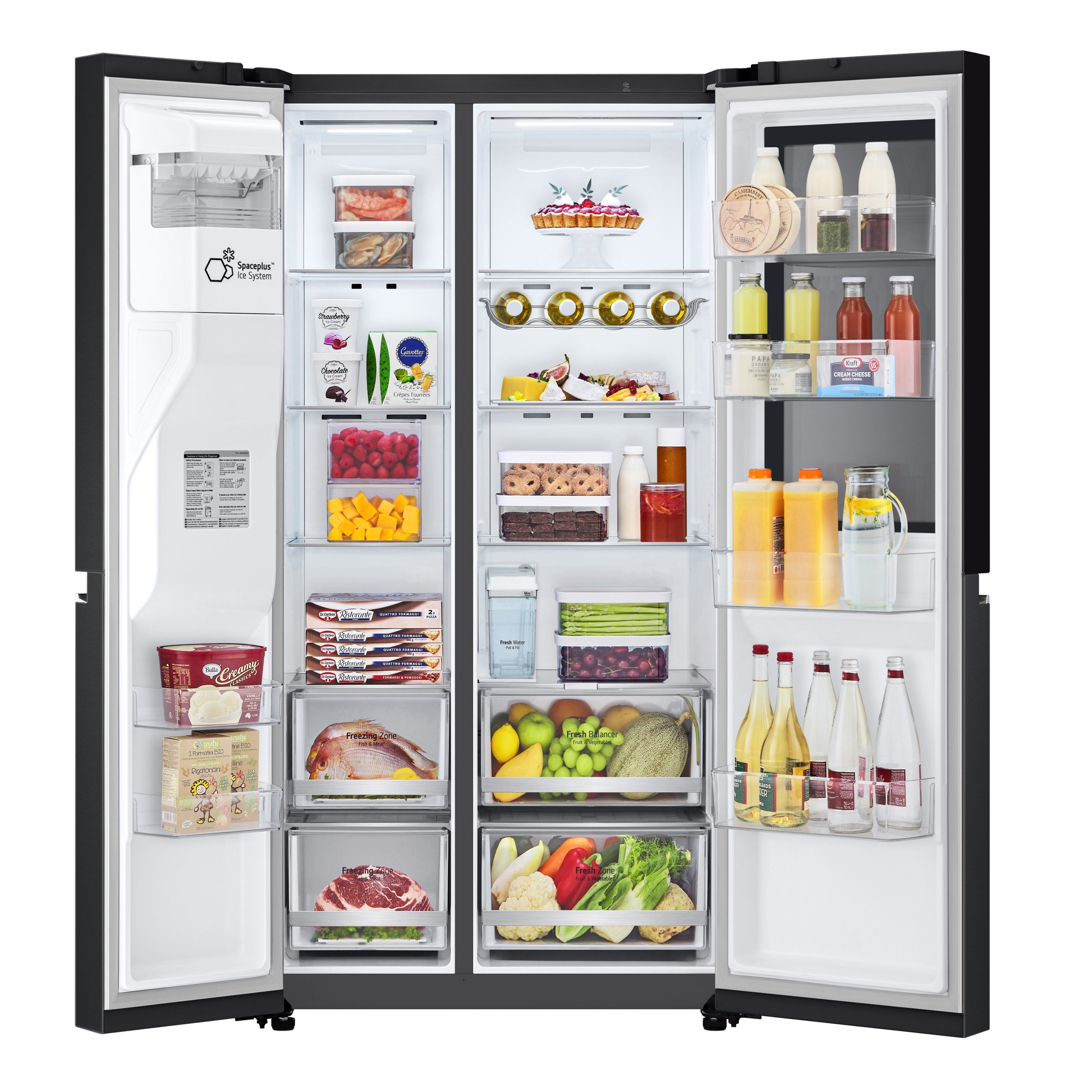 LG GSGV81EPLL Nero Frigorifero Side By Side 635LT Nofrost WiFi Display Instaview - immagine 2