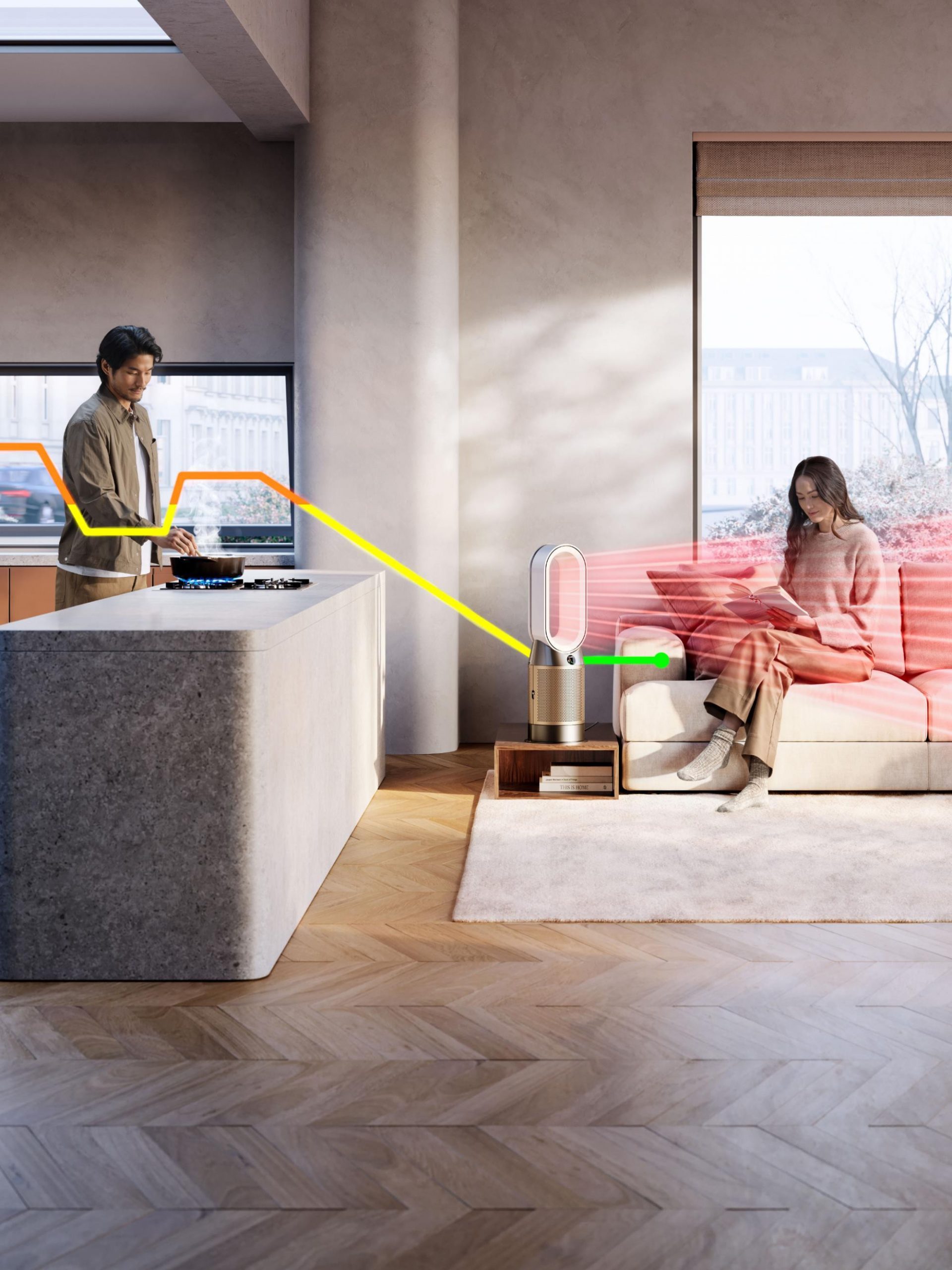 Dyson Purifier Hot Piu Cool HP2 De-NOx Purificatore Aria e Termoventilatore - immagine 2