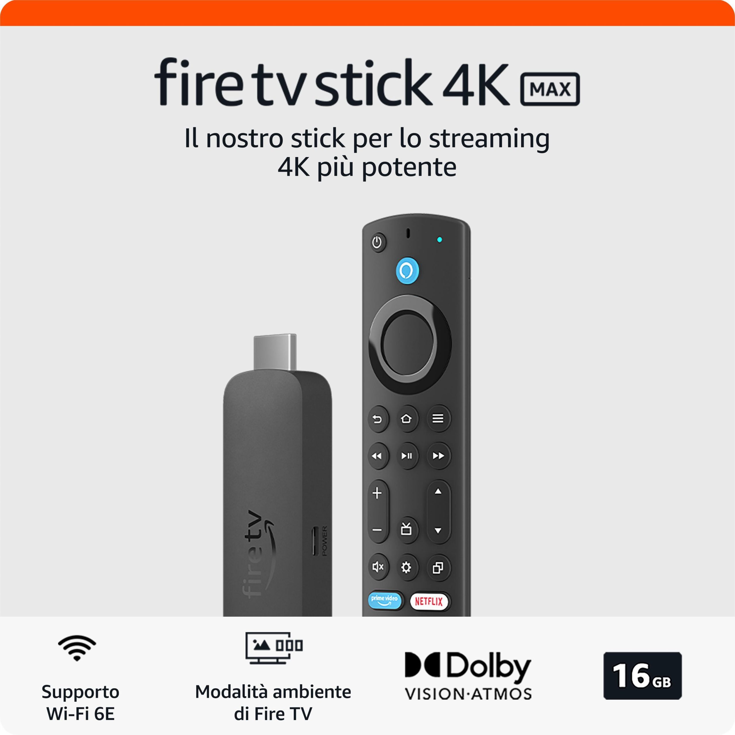 Amazon B0CW4HD359 Fire TV Stick 4K Max 3Gen Wi-Fi - immagine 2