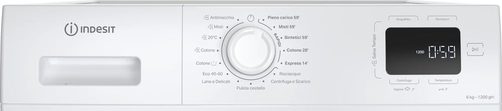 Indesit IM642BMYTIMEIT Lavatrice Carica Frontale Stretta 44.6cm 6KG 1200 Giri - immagine 3