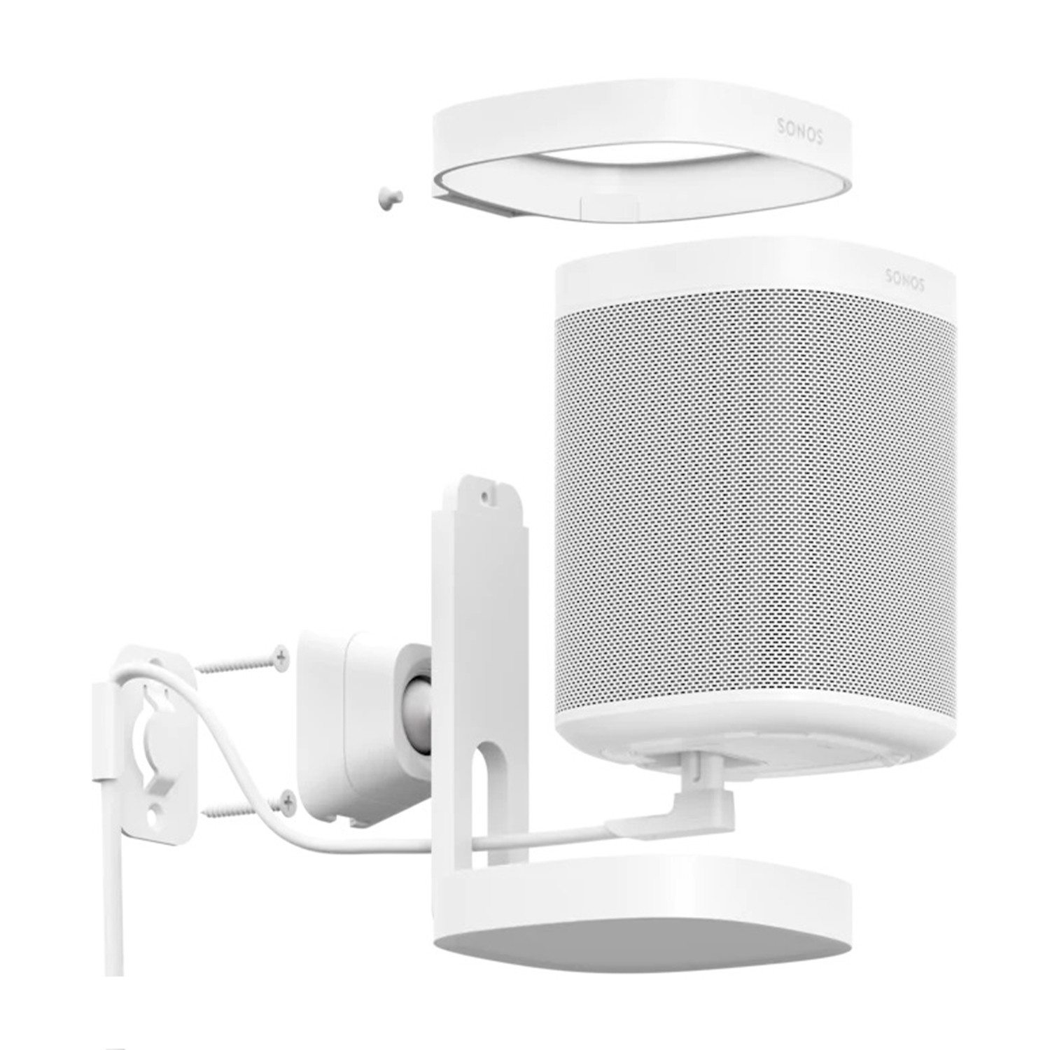 Sonos Mount For One Play1 White Supporto a Parete per Sonos One e Play - immagine 2
