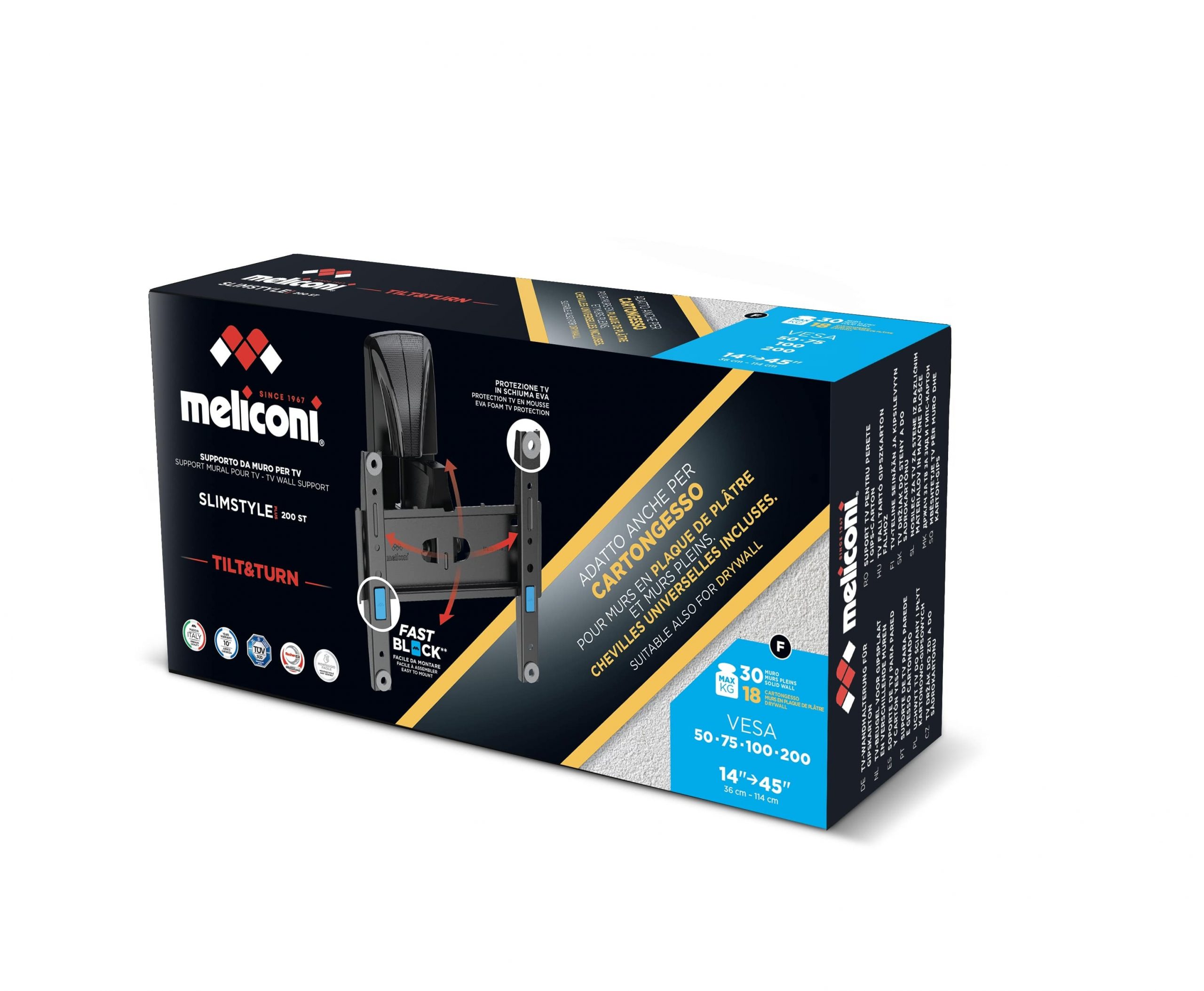 Meliconi Slimstyle 200 ST CG Supporto Fisso per TV da 26-45 Pollici Max 30 KG - immagine 5