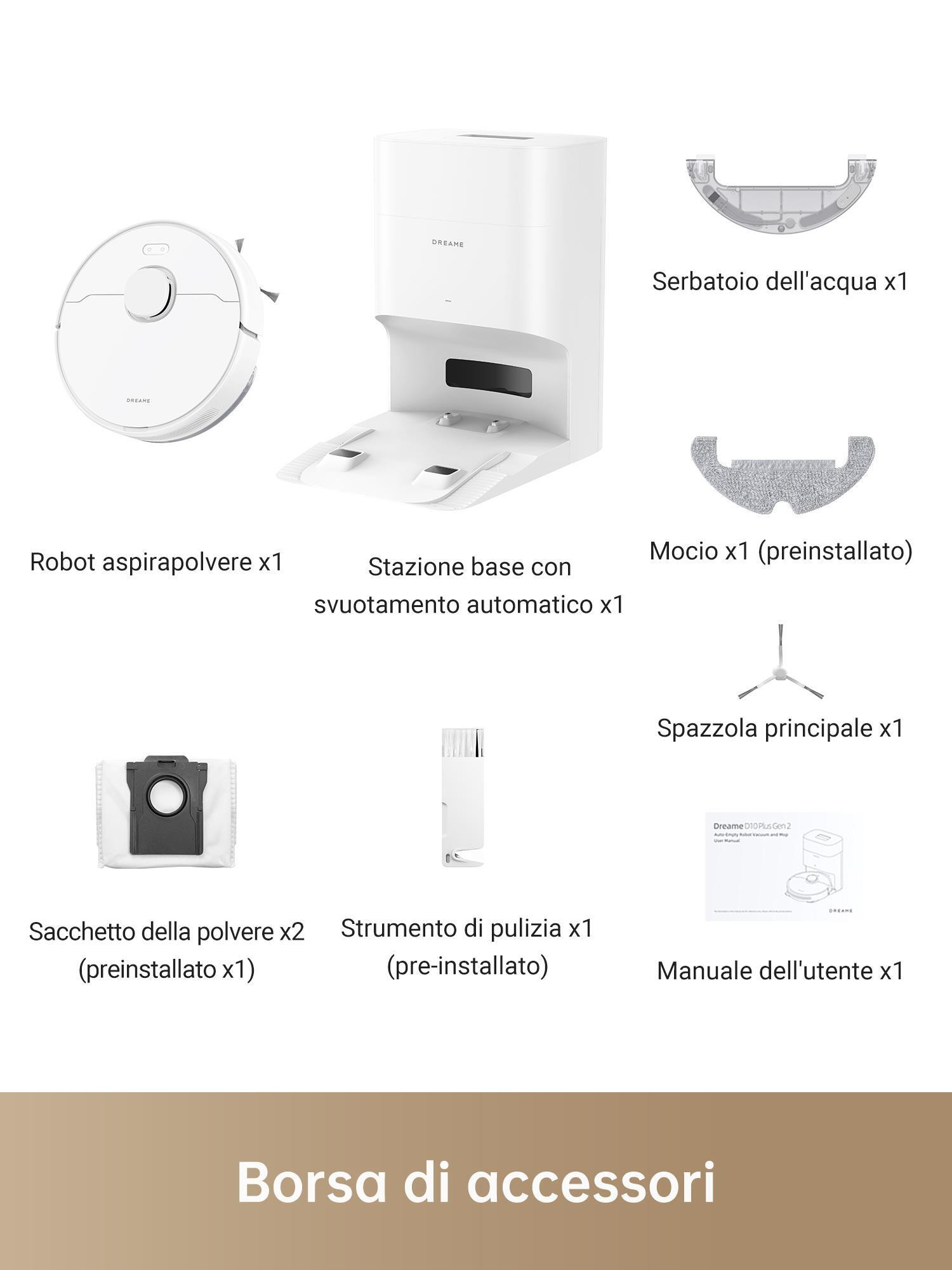 Dreame D10 Plus Gen 2 Robot Lava e Aspira Wi-Fi con Base Svuotamento - immagine 3