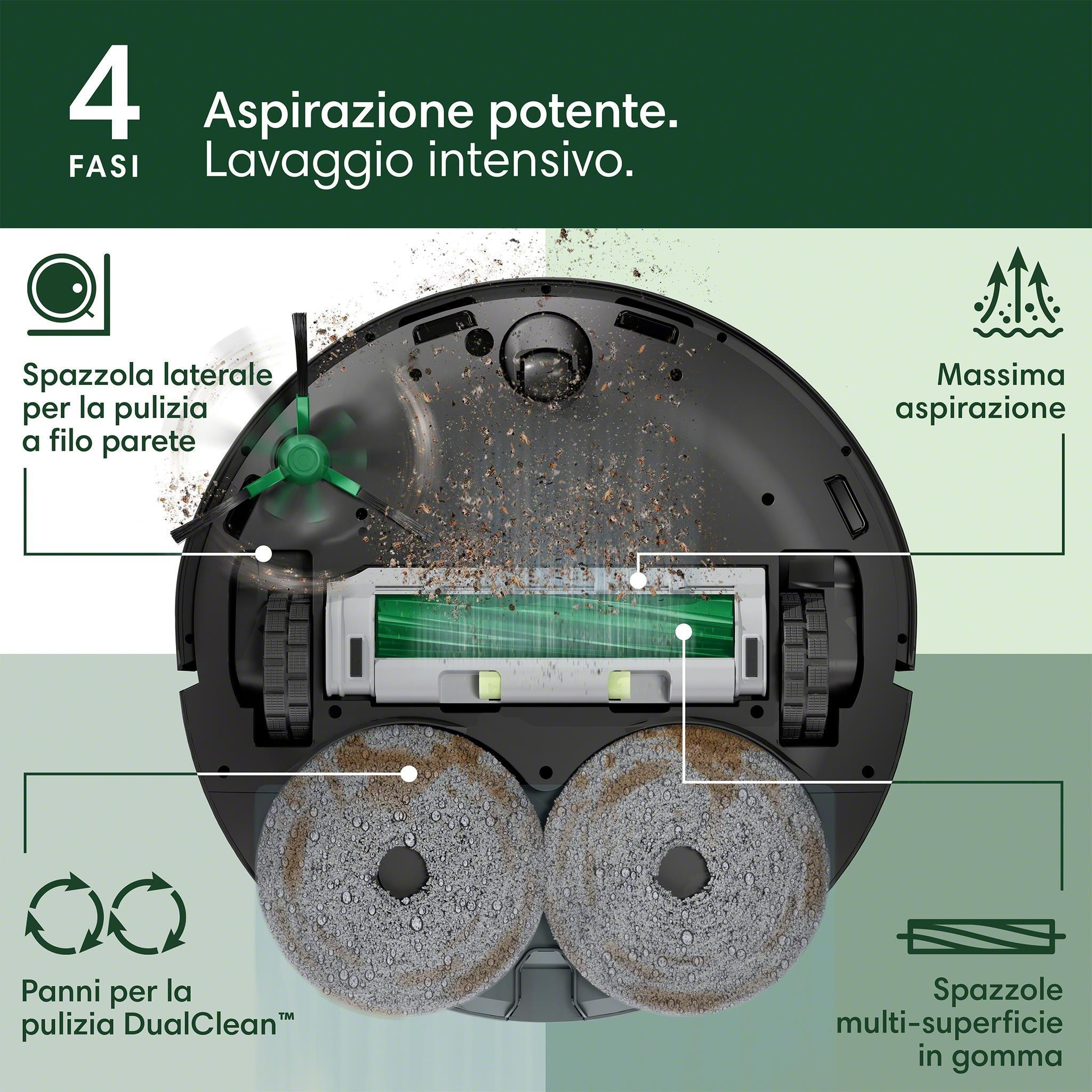 iRobot Roomba 405 Combo Robot Lava-Aspira con Dock per Autosvuotamento - immagine 3