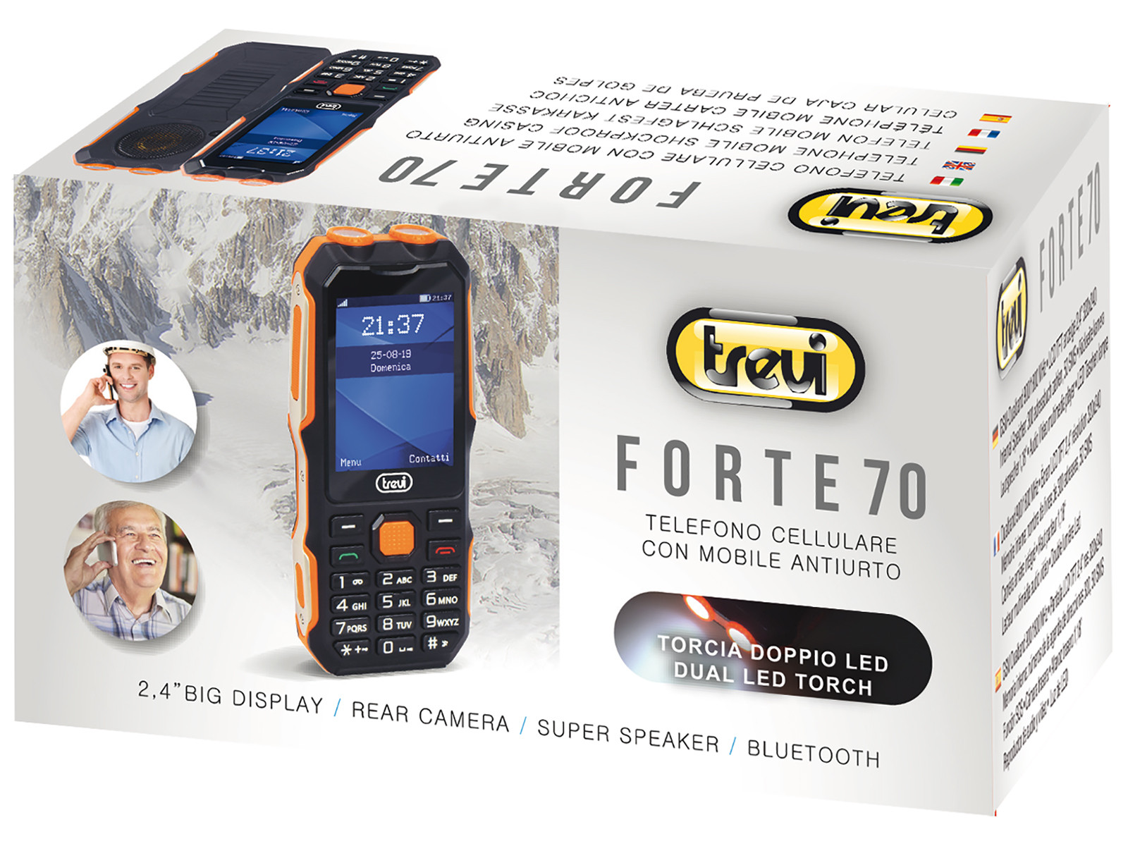 Trevi Forte 70 Nero Cellulare Dual Sim con 2 Torce - immagine 6