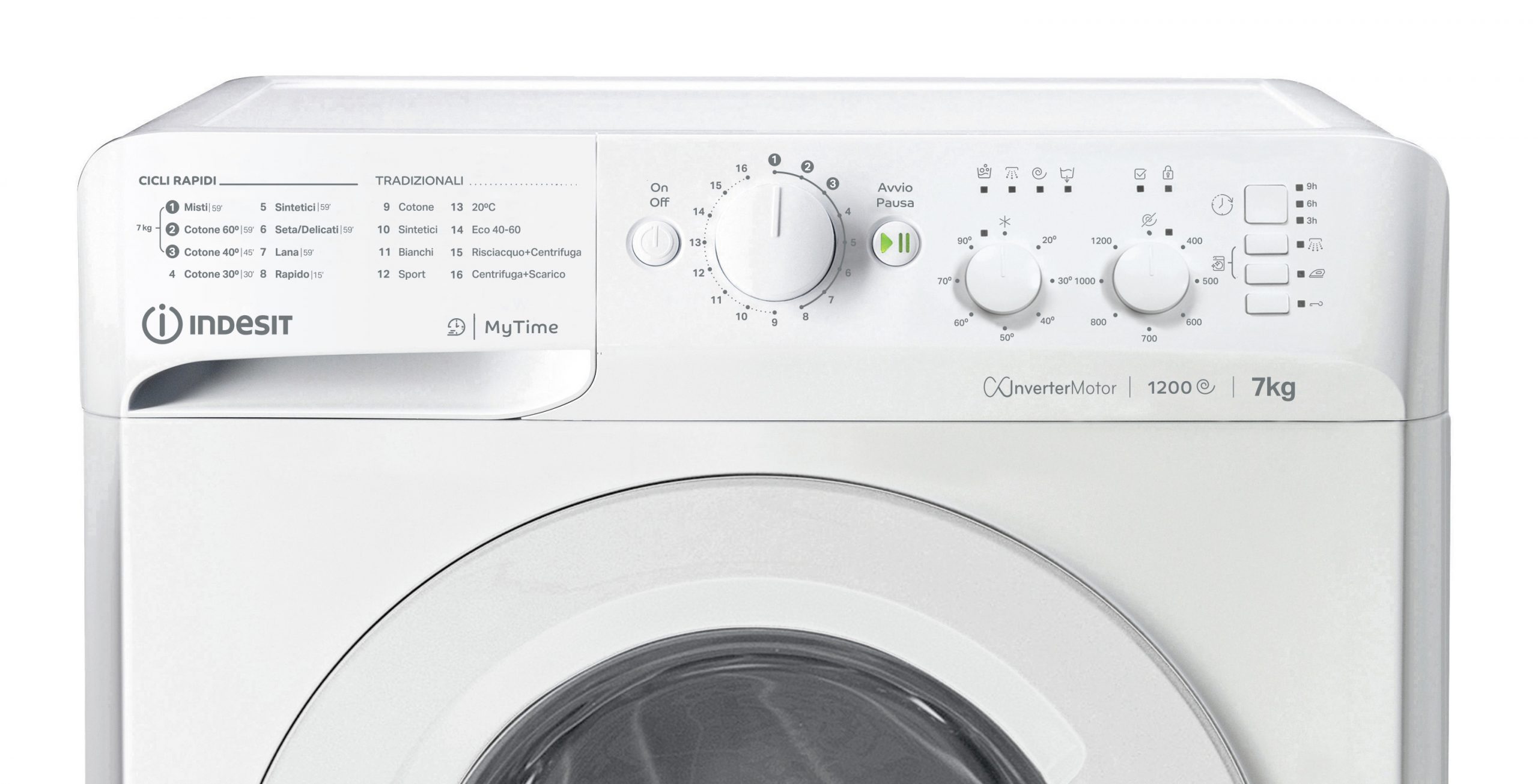 Indesit MTWC71296WIT Lavatrice Carica Frontale 7KG 1200 Giri - immagine 2