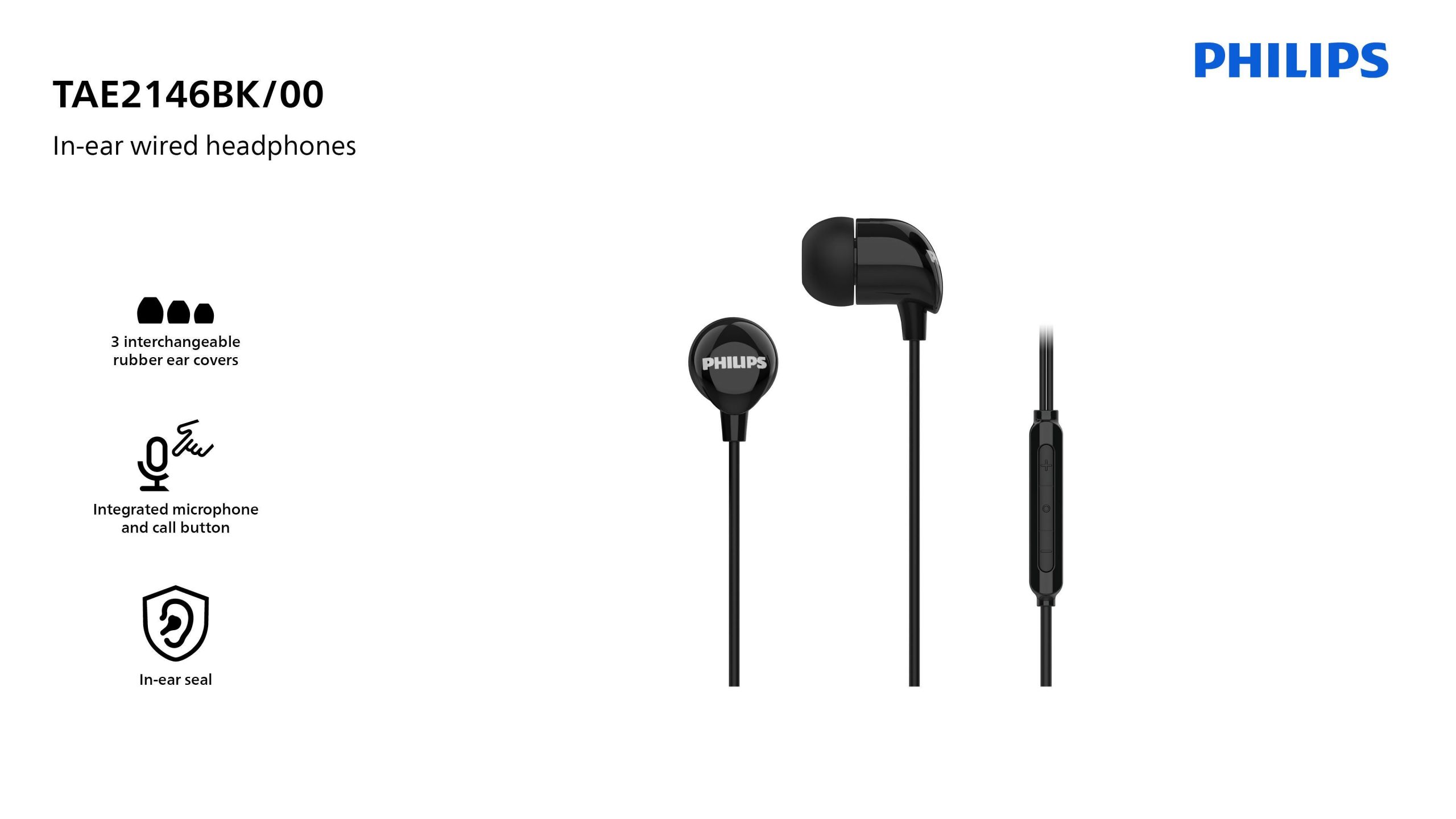 Philips TAE2146BK Cuffie in Ear Cablate - immagine 4