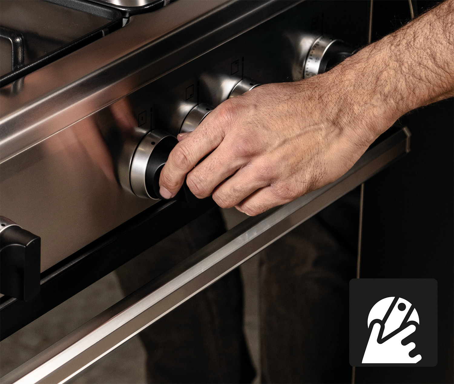 Glem Gas SA66TMI Inox Cucina a Gas 60CM 4 Fuochi con Forno Elettrico - immagine 3