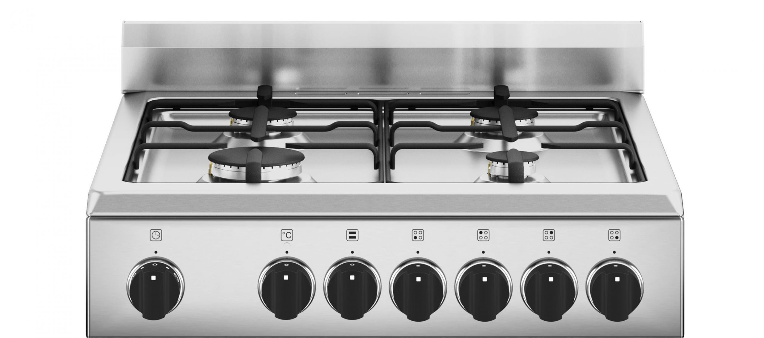La Germania AMN664EXV24 Inox Cucina a Gas 60CM 4 Fuochi con Forno Elettrico - immagine 3