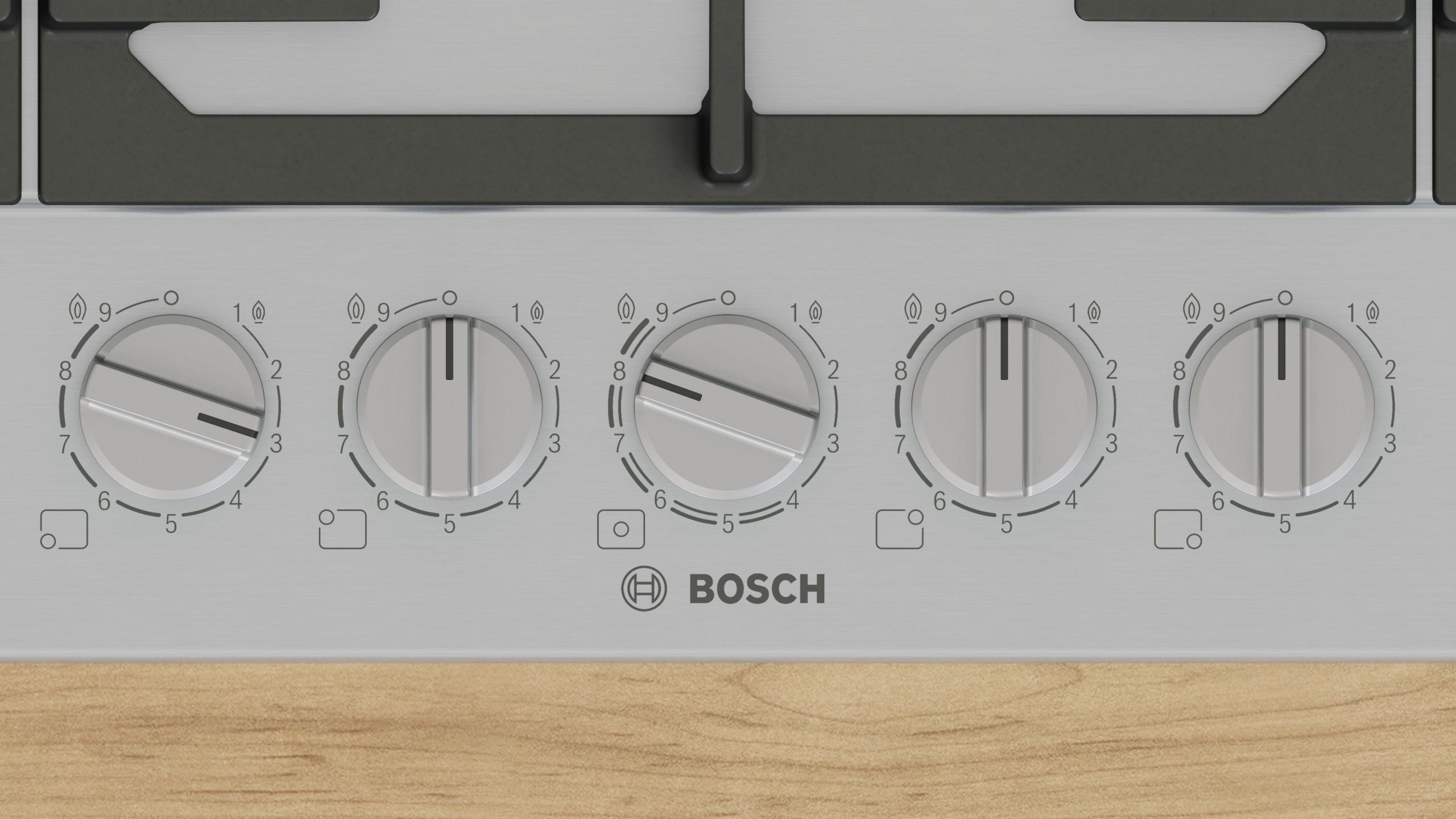 Bosch PCR9A5I90 Piano Cottura a Gas 90CM 5 Fuochi Griglie in Ghisa - immagine 2