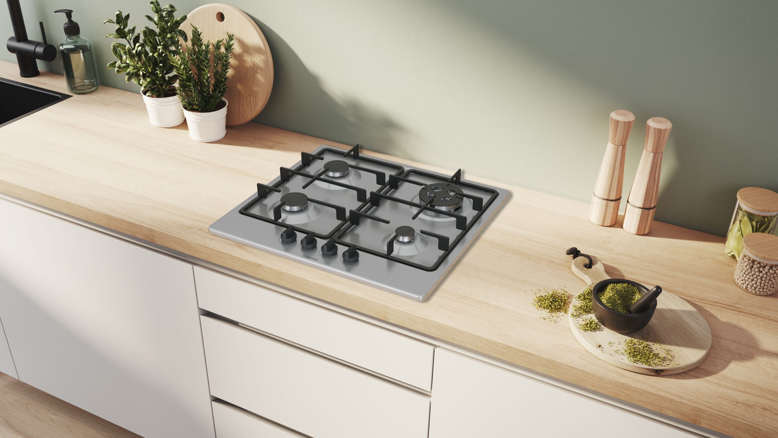 Bosch PGH6B5K60 Piano Cottura A Gas 60CM 4 Fuochi Griglie in Ghisa - immagine 5