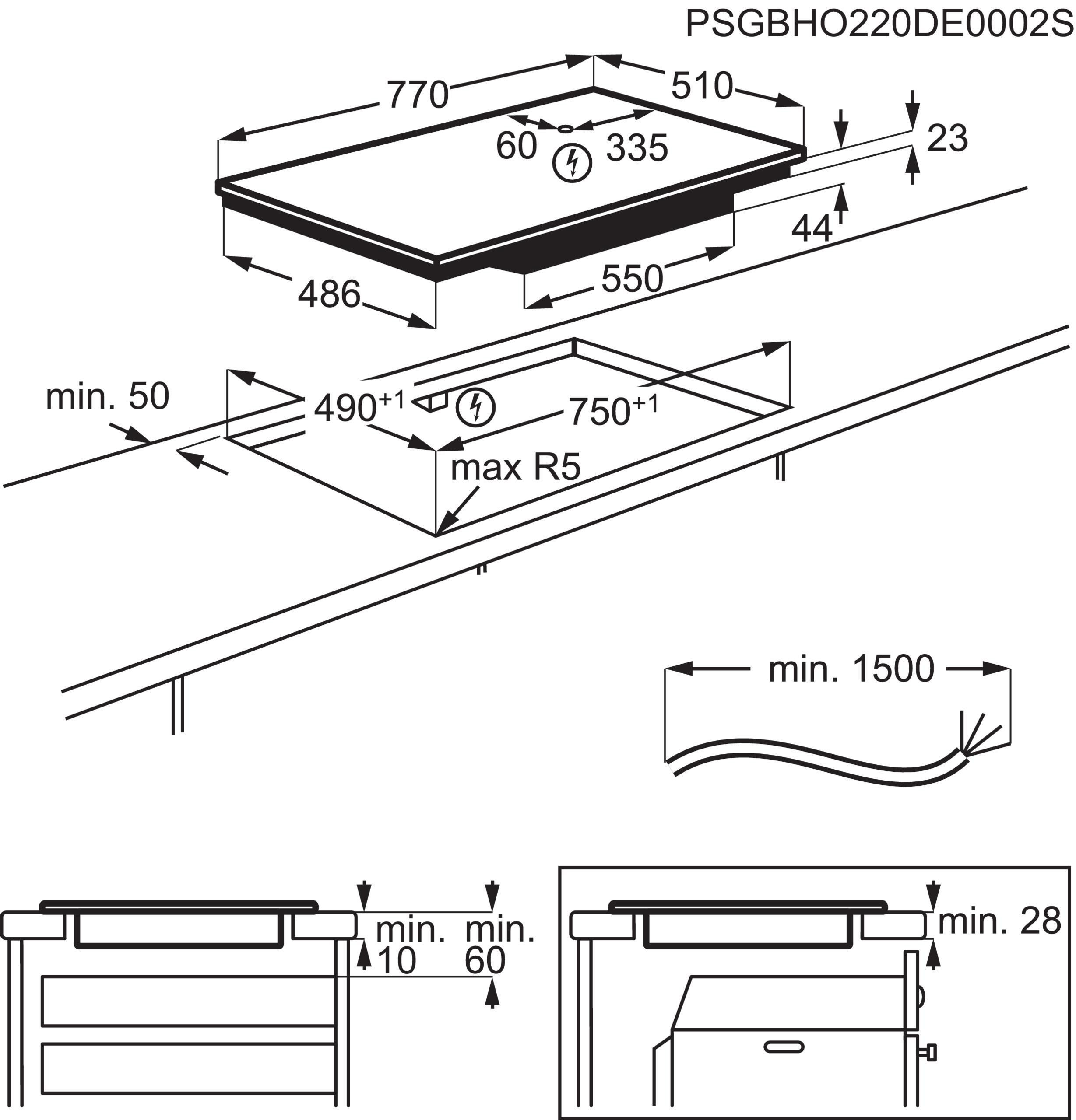 AEG TI84IB30IZ Piano Cottura a Induzione 80CM 4 Zone - immagine 3