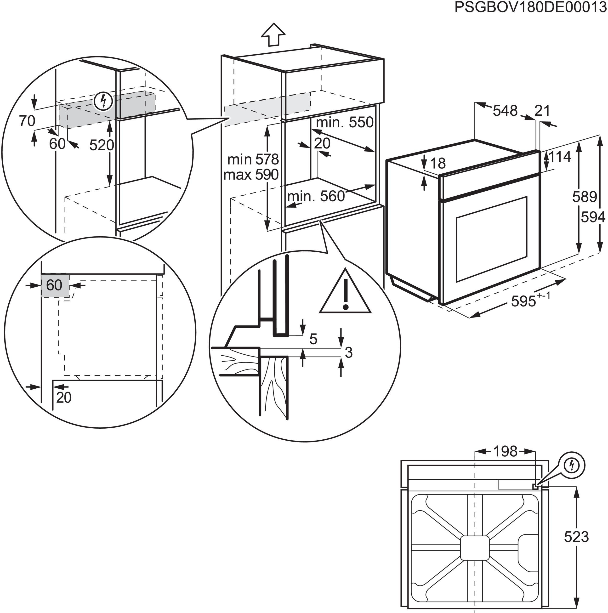 AEG TU5AB42SM Inox Forno Incasso Multifunzione 60CM 72LT Pirolitico Wi-Fi - immagine 5