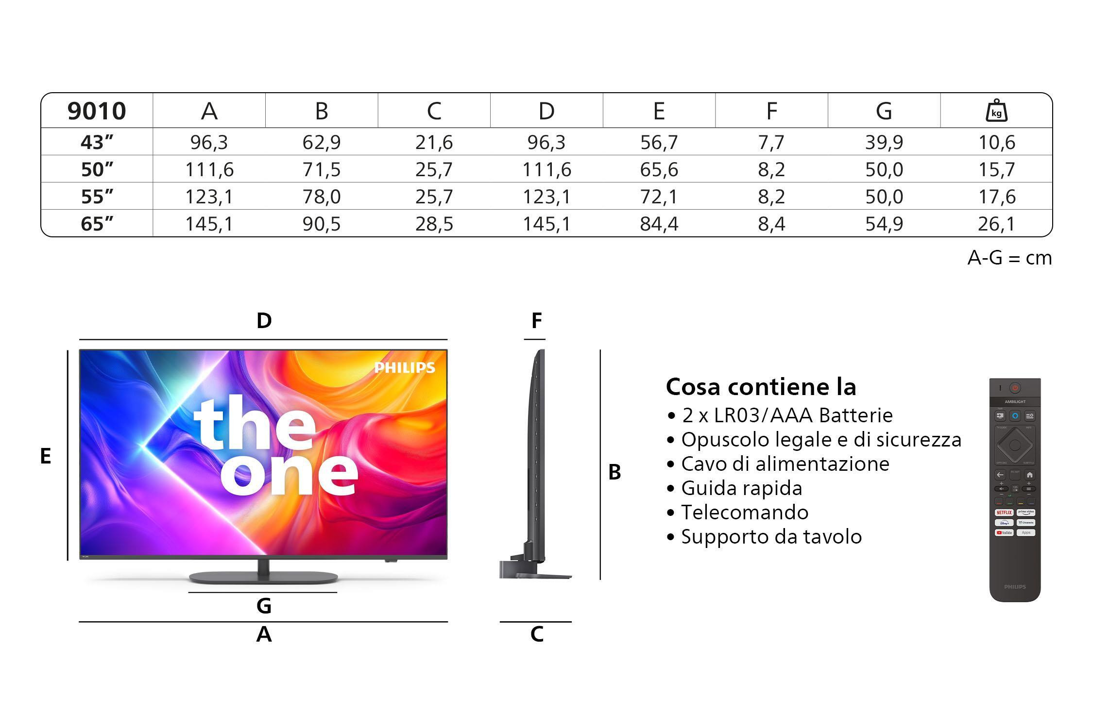 Philips 43PUS9010 Smart TV Qled 43 Pollici UHD 4K Titan TV Ambilight - immagine 2