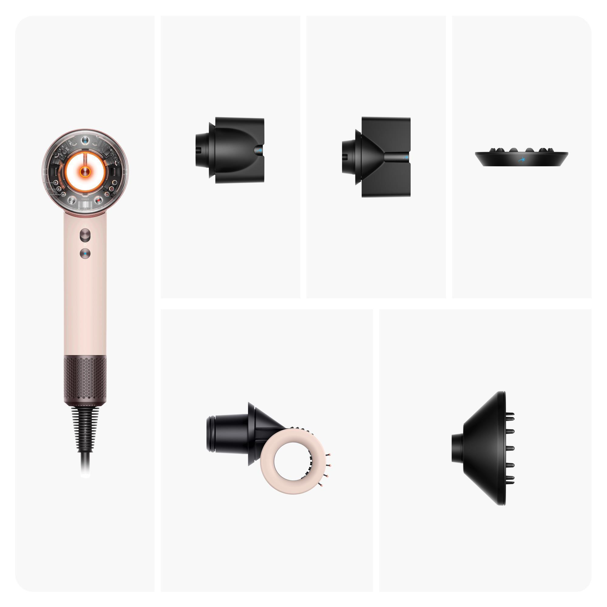 Dyson Supersonic Nural Cipria Oro Rosa Asciugacapelli 1600W con 5 Accessori - immagine 4