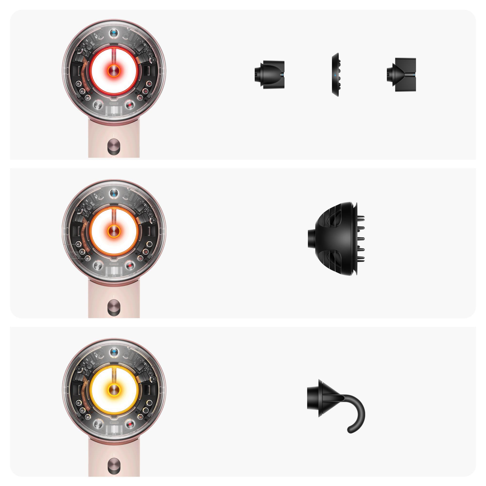 Dyson Supersonic Nural Cipria Oro Rosa Asciugacapelli 1600W con 5 Accessori - immagine 5
