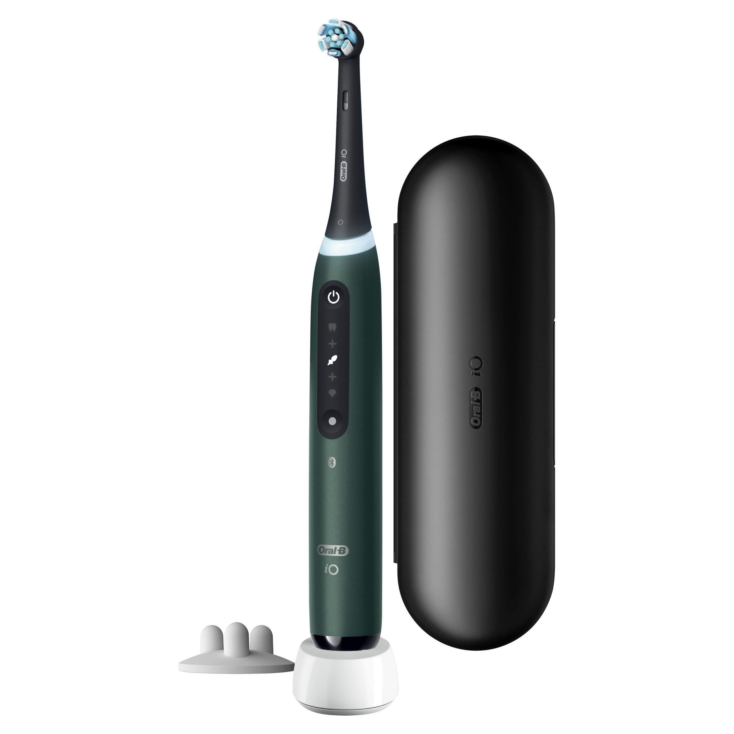 Oral-B iO 5s Forest Green Spazzolino Elettrico con Base di Ricarica e Custodia - immagine 3