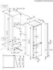 AEG TC8MS18FDS Frigorifero Combinato da Incasso 249LT Alto 177.5CM Nofrost - immagine 5