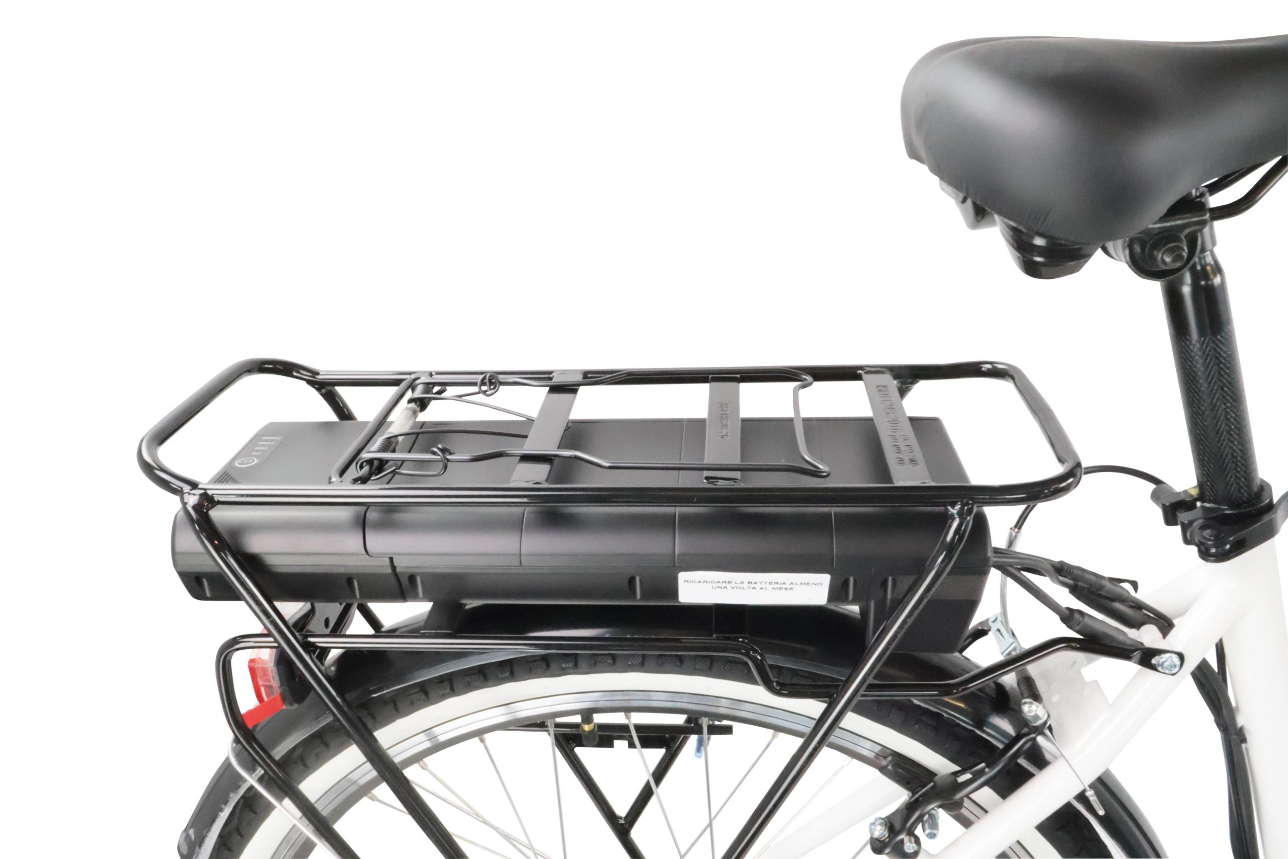 Smartway C6 Pearl White Bicicletta Elettrica City in Acciaio Autonomia 45KM - immagine 5