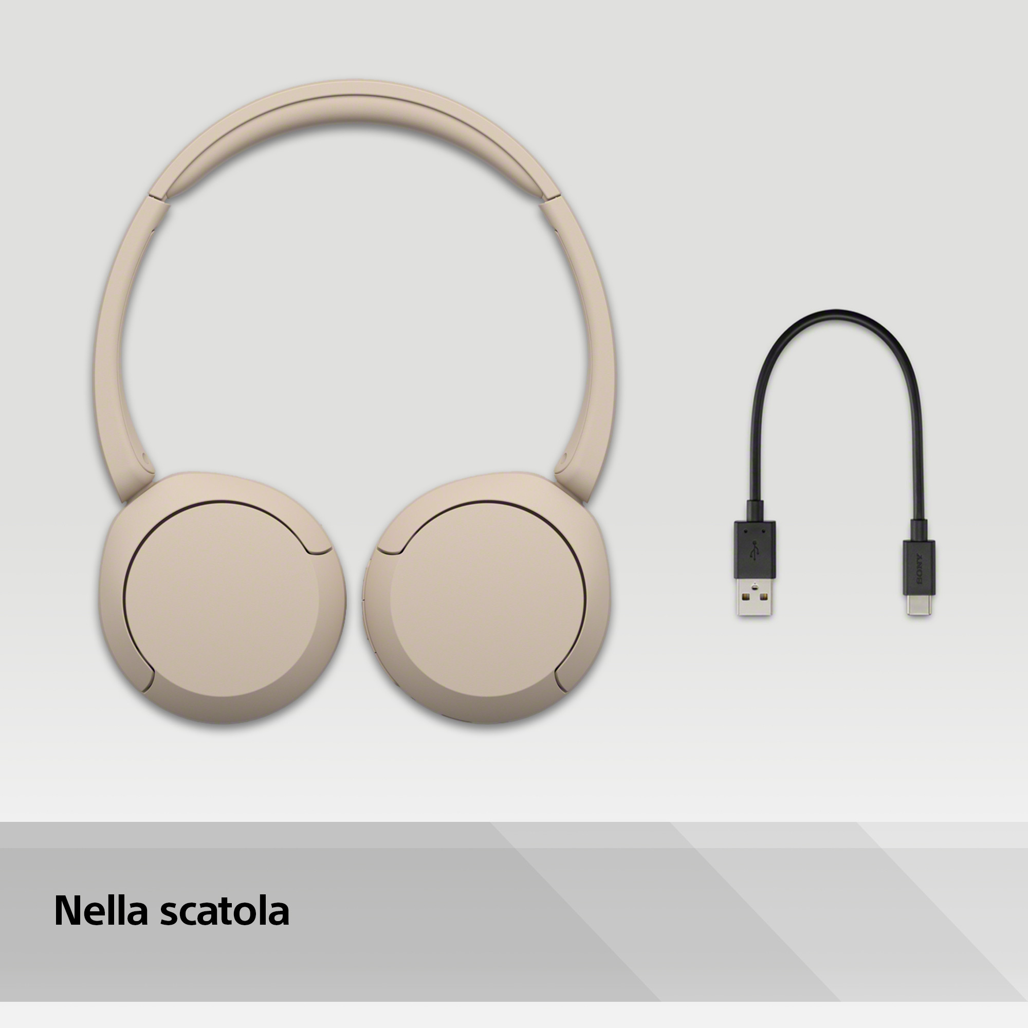 Sony WH-CH520 Beige Cuffie Wireless Bluetooth con Controllo Vocale - immagine 3