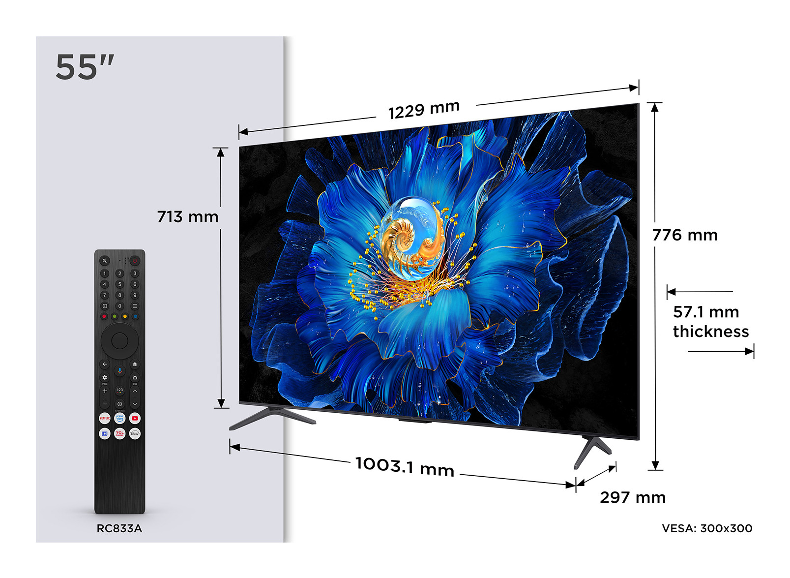 TCL 55C69KS Smart TV Miniled 55 Pollici UHD 4K Google TV - immagine 2