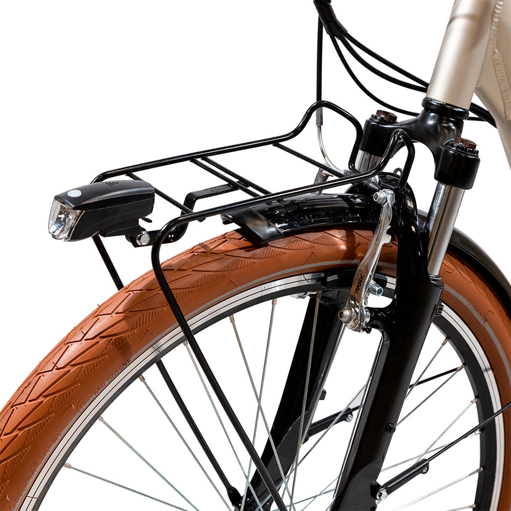 Emg Vintage Audrey Champagne Bicicletta Elettrica City Alluminio Autonomia 80 Km - immagine 2
