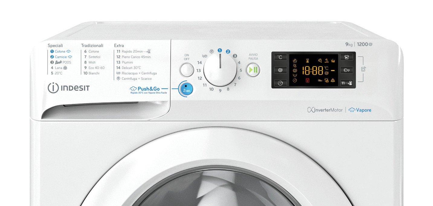 Indesit BWE91296XWVIT Lavatrice Carica Frontale 9KG 1200 Giri - immagine 2