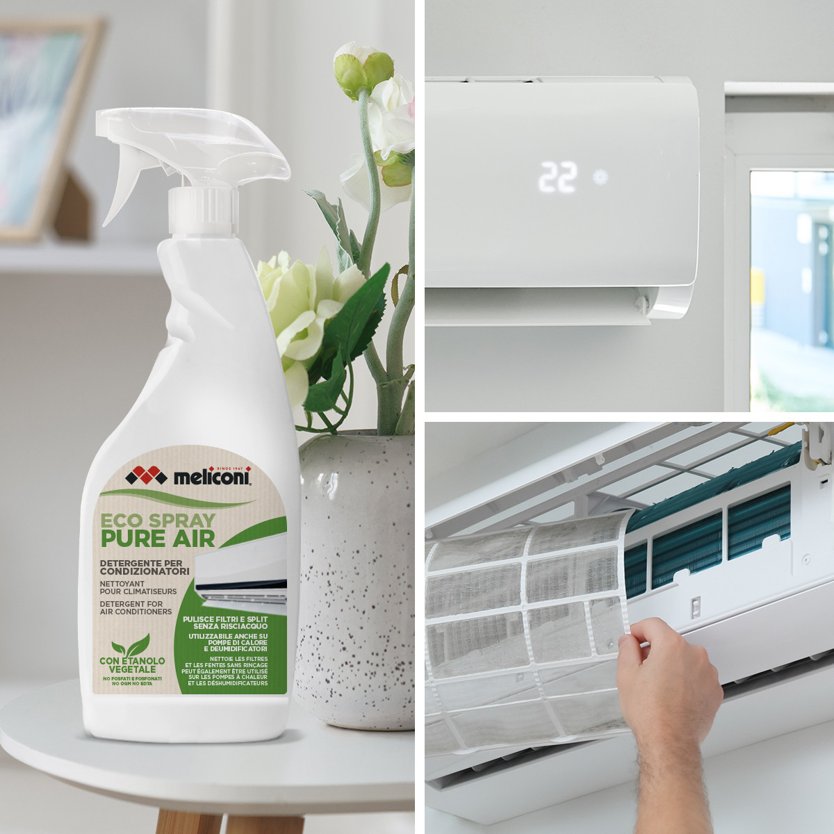 Meliconi Eco Spray Pure Air Detergente per Condizionatori 500ML - immagine 2