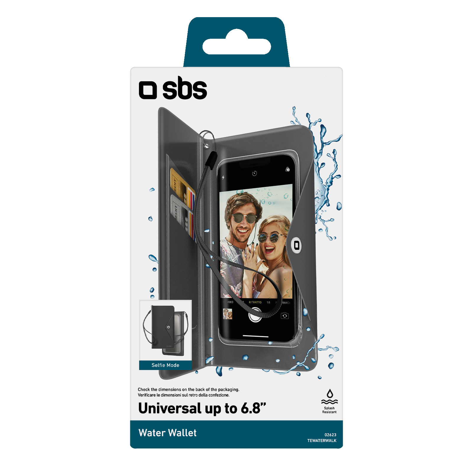 SBS TEWATERWALK Nero Custodia a Libro Universale Resistente Agli Schizzi - immagine 6