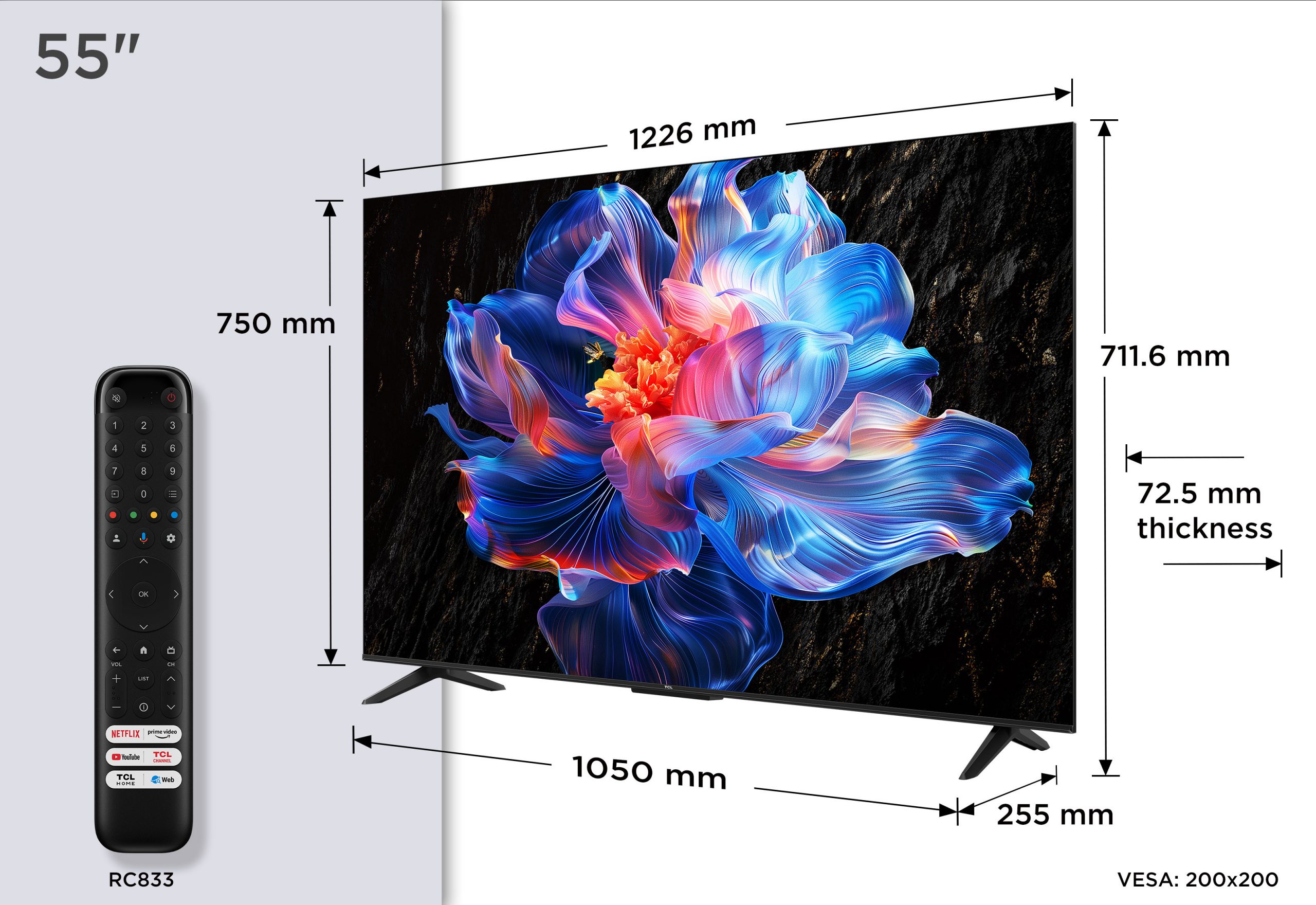 TCL 55P69K Smart TV LED 55 Pollici UHD 4K Google TV - immagine 2