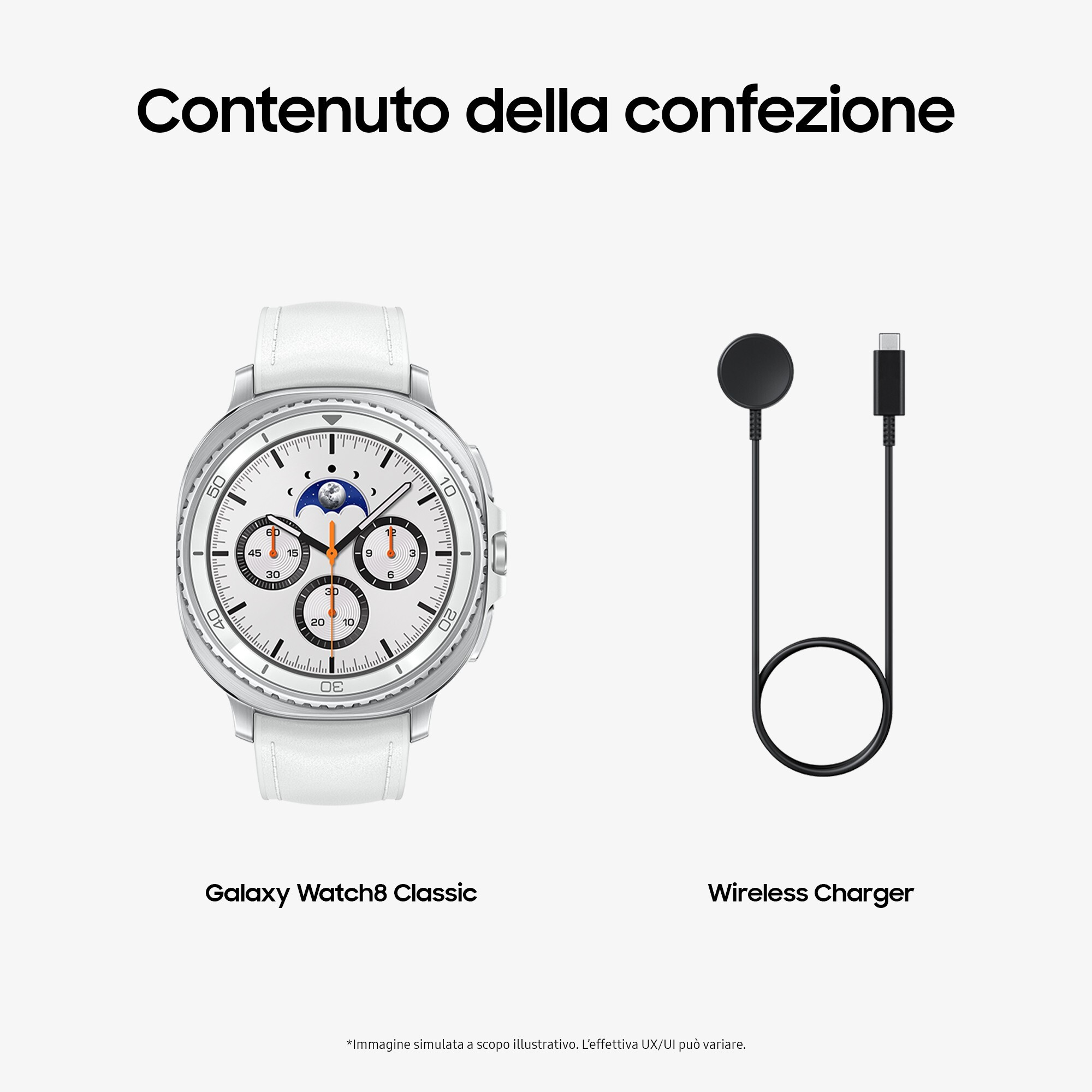 Samsung Galaxy Watch8 Classic White Smartwatch 46MM Bluetooth - immagine 2