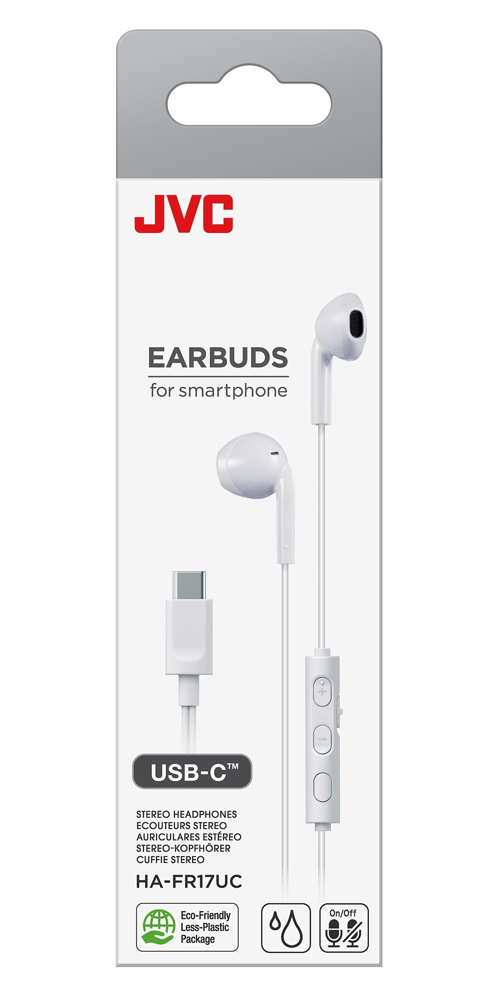 JVC HAFR17UCWU Bianco Cuffie Auricolari a Filo USB-C con Telecomando - immagine 2