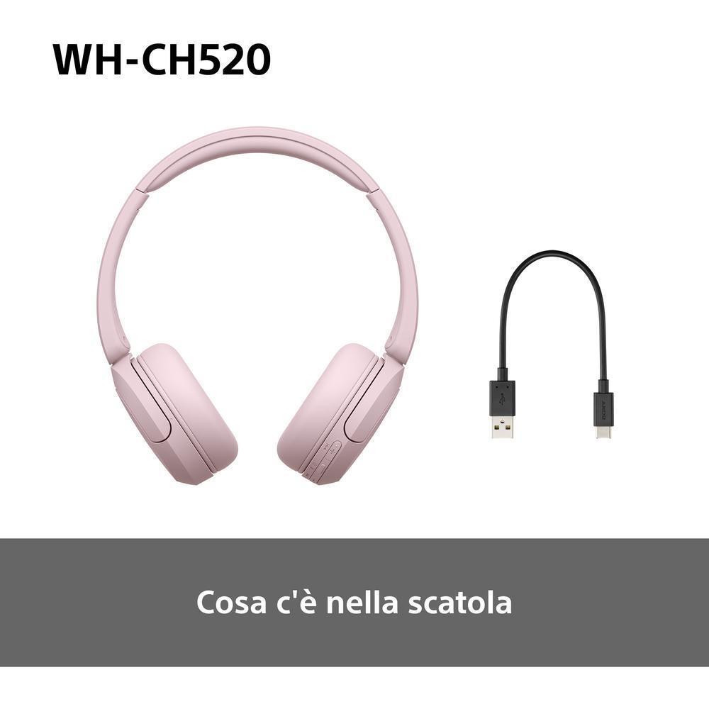 Sony WH-CH520 Rosa Cuffie Wireless Bluetooth con Controllo Vocale - immagine 3