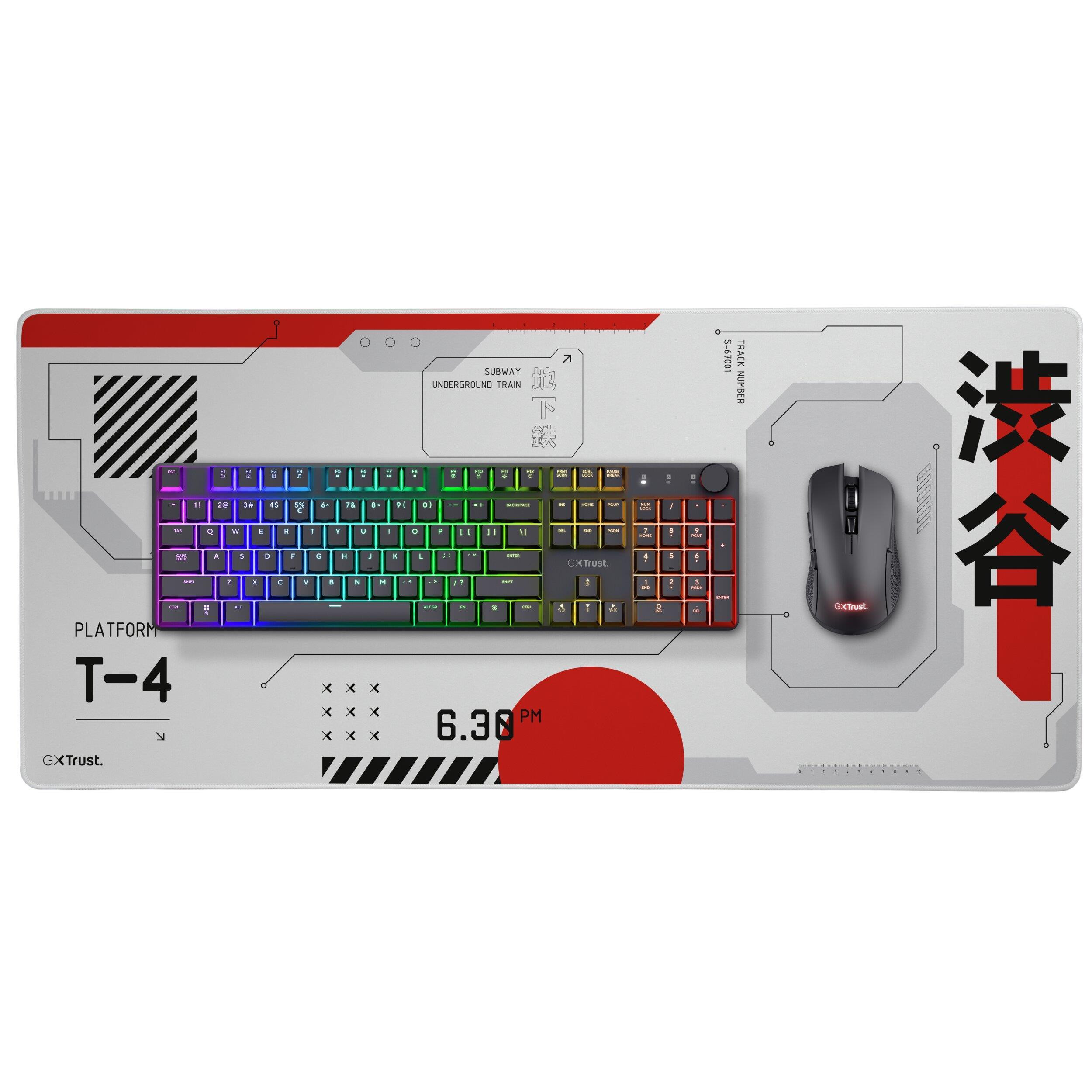 Trust GXT759 XXL Japan White Tappetino per Mouse 90x40CM - immagine 5