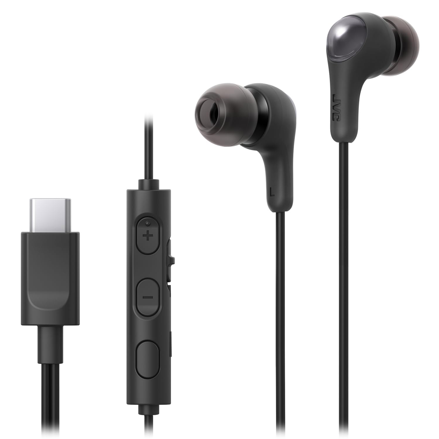 JVC HAFR9UCBU Gumy Connect Nero Cuffie Auricolari a Filo USB-C con Telecomando - immagine 2
