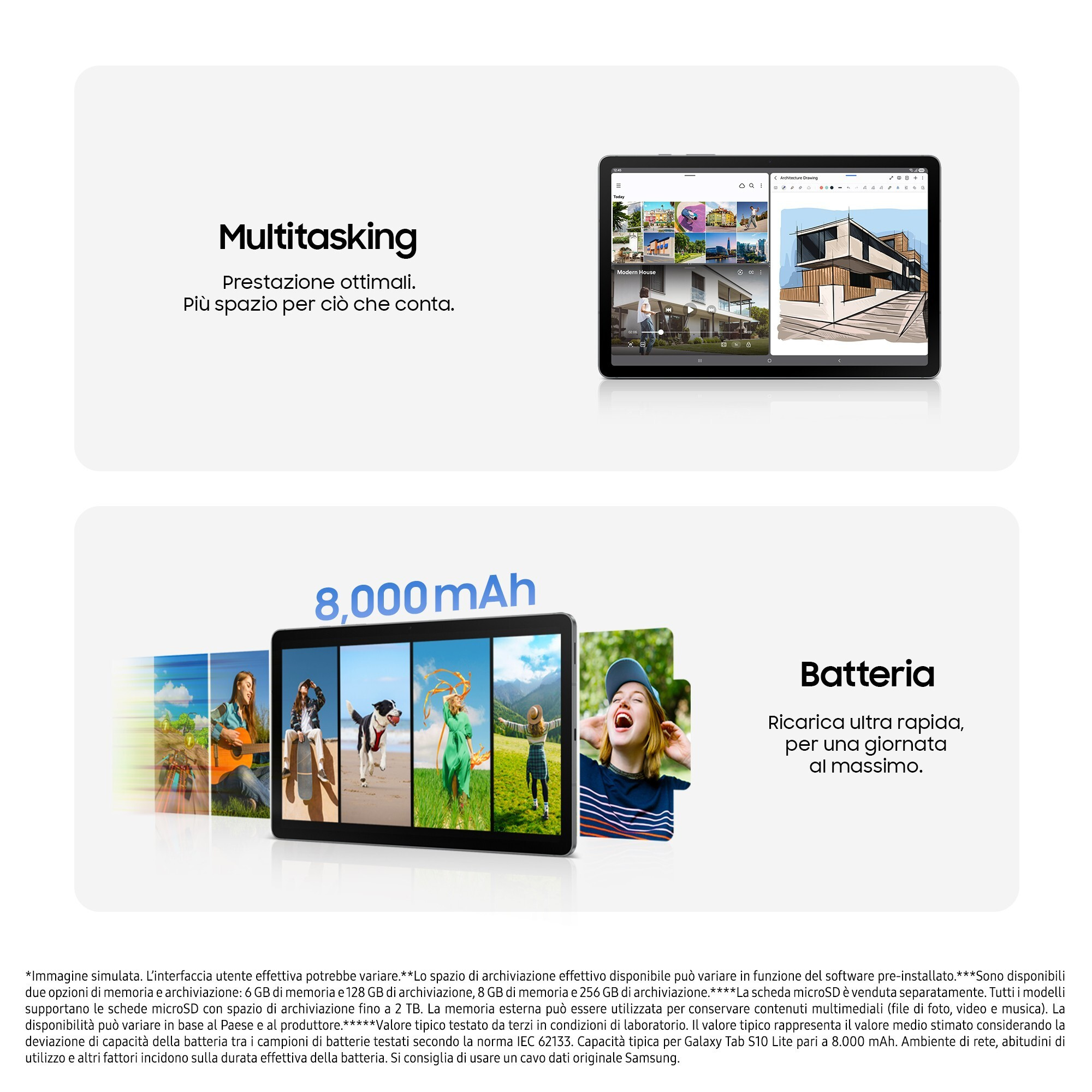 Samsung Galaxy Tab S10 Lite Tablet 10 Pollici 8GB 128GB Wi-Fi - immagine 3