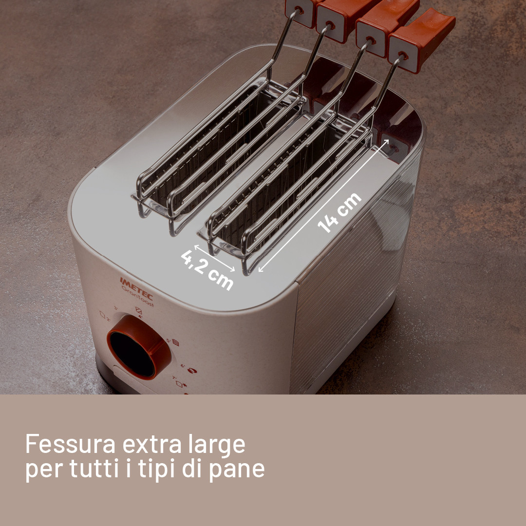 Imetec GranToast Sabbia Tostapane 600W con Pinze XL - immagine 4