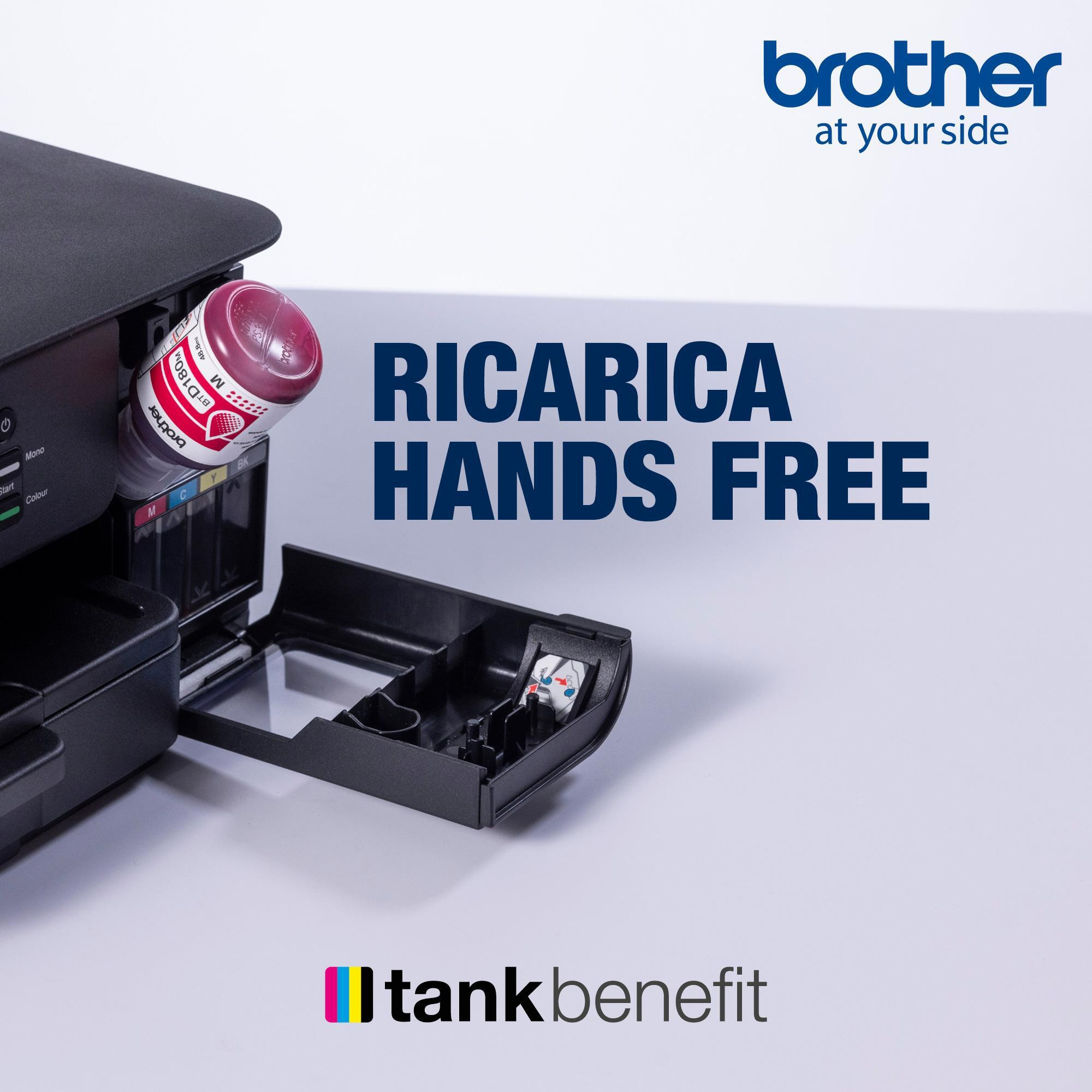 Brother DCPT580DW Stampante Multifunzione Inkjet Wi-Fi con 4 Serbatoi F-R Auto - immagine 4