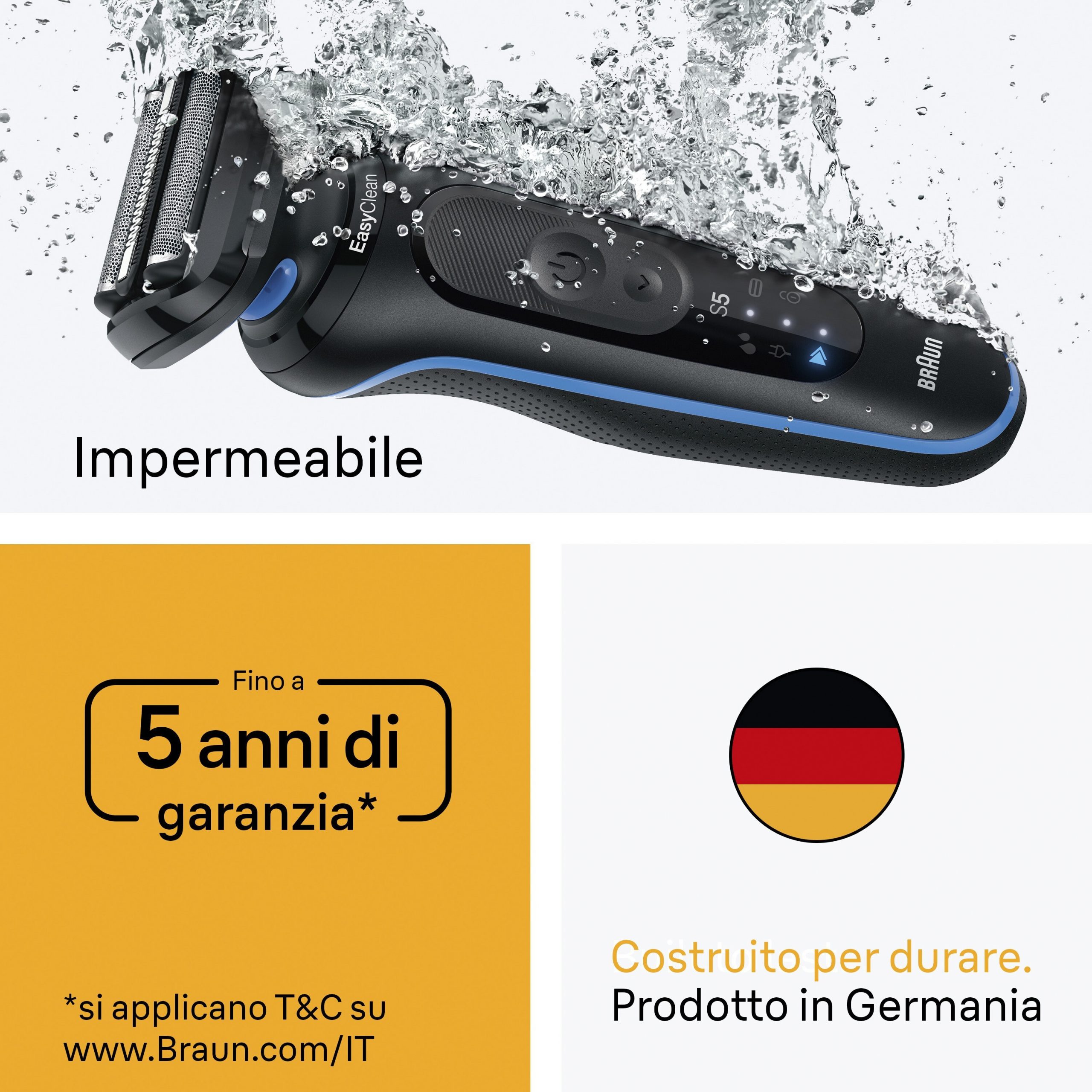 Braun 52B1650S Rasoio Elettrico Ricaricabile Wet Dry - immagine 3