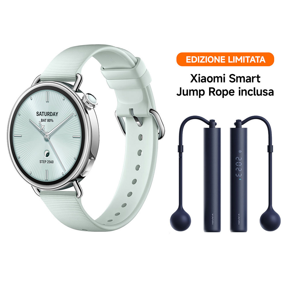 Xiaomi Watch S4 Mint Green Smartwatch 41mm con Smart Jump Rope Corda Smart - immagine 2