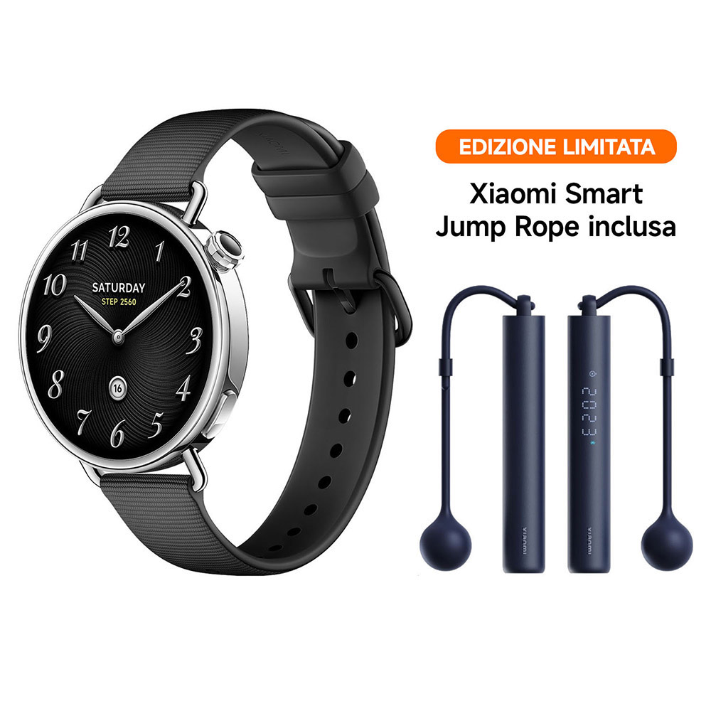 Xiaomi Watch S4 Black Smartwatch 41mm con Smart Jump Rope Corda Smart - immagine 2