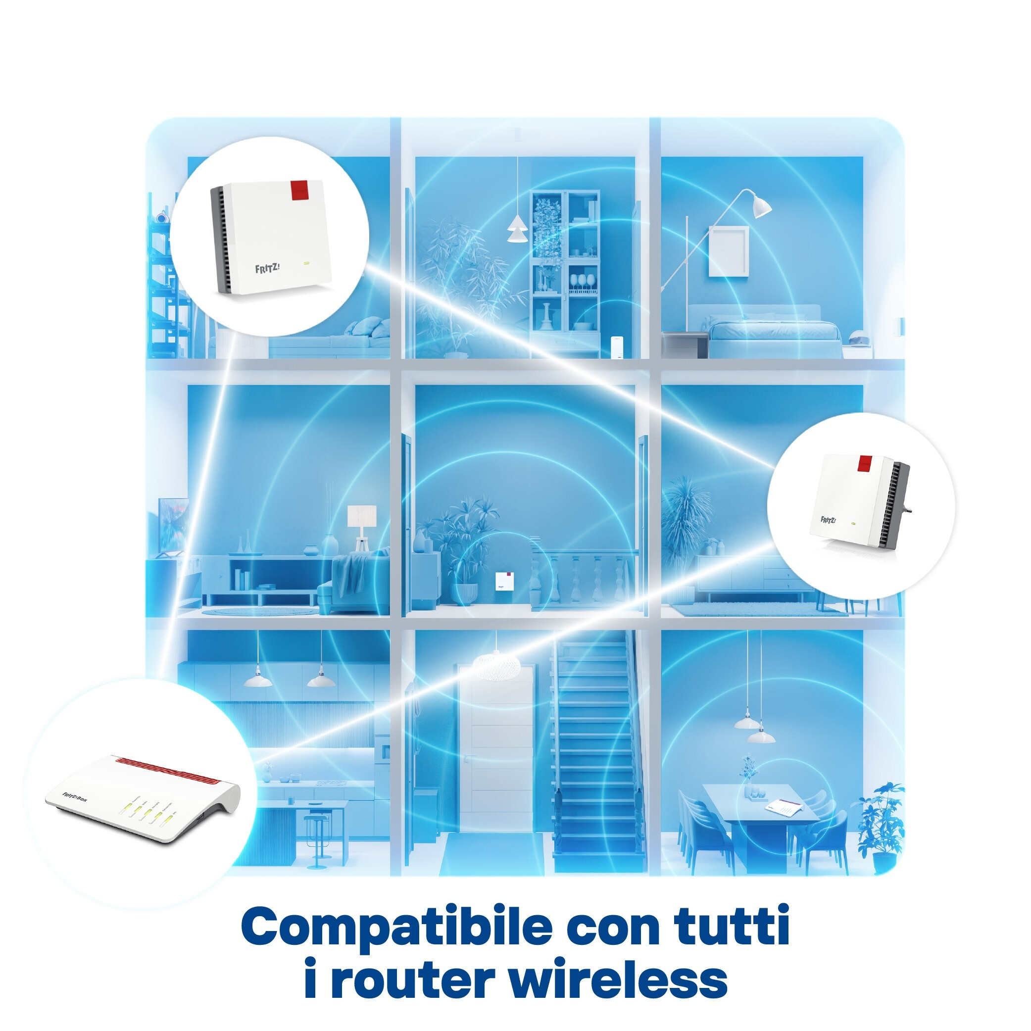 Fritz Repeater 1700 Range Extender Wi-Fi 7 2.4 GHz - immagine 4